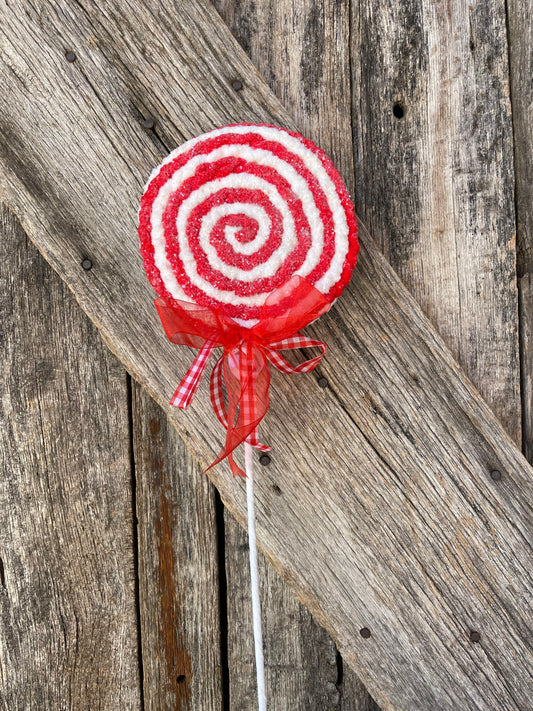 Red White Lollipops, Christmas Decor, Candy Decor, Candy Spray, Candy Pick, Regency Lollipop