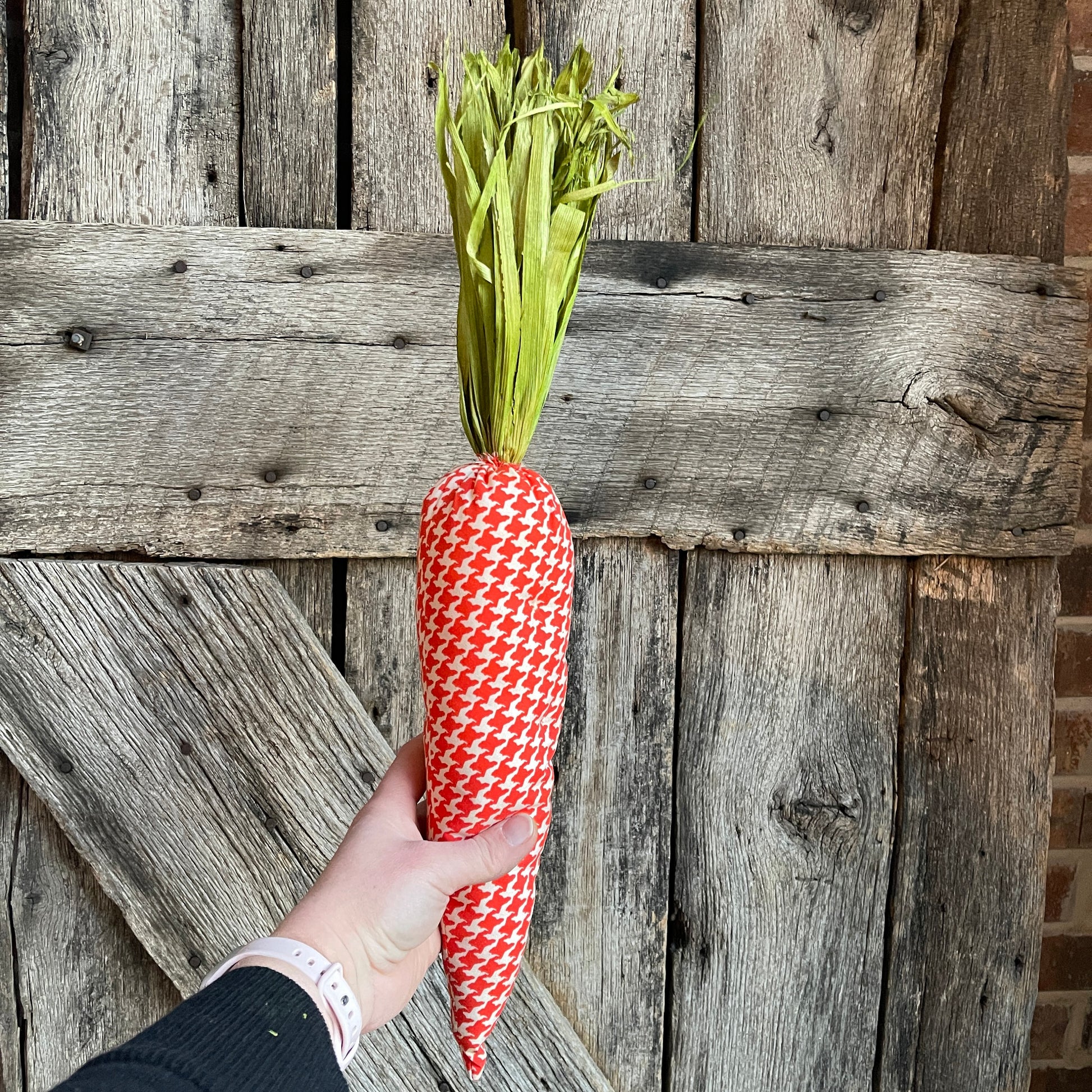 Houndstooth Carrot, Easter Decor