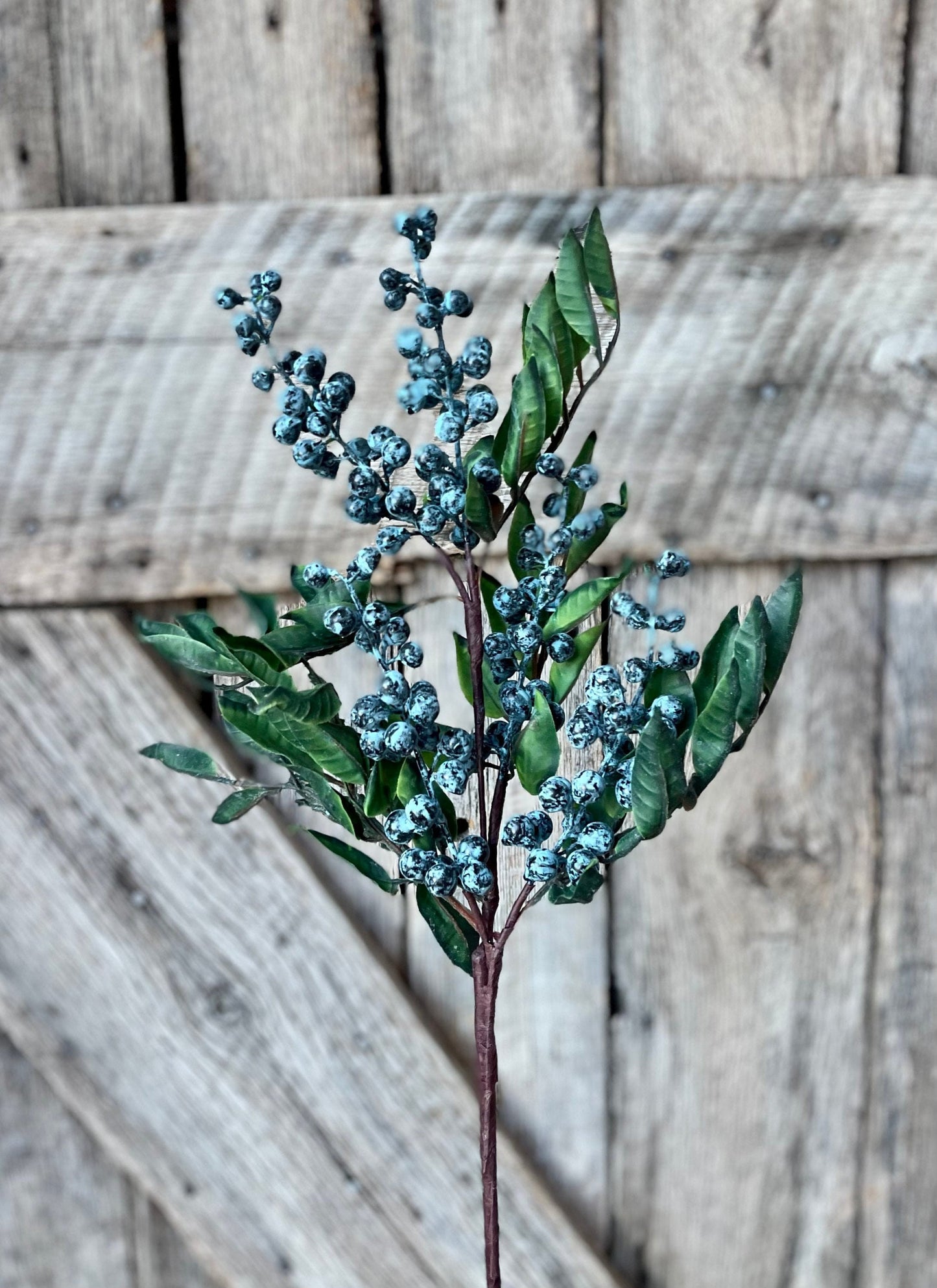 Blueberry spray, blueberry floral, blueberry pick, summer blueberry, floral stem, wreath supply, artificial bluebery floral stem, fruit