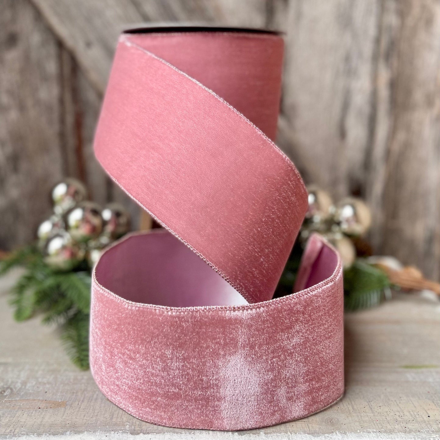 4” Pink Velvet Luster, Farrisilk ribbon, Velvet ribbon, Easter ribbon, Spring Ribbon, Ribbon, pink ribbon, Velvet ribbon, Christmas tree