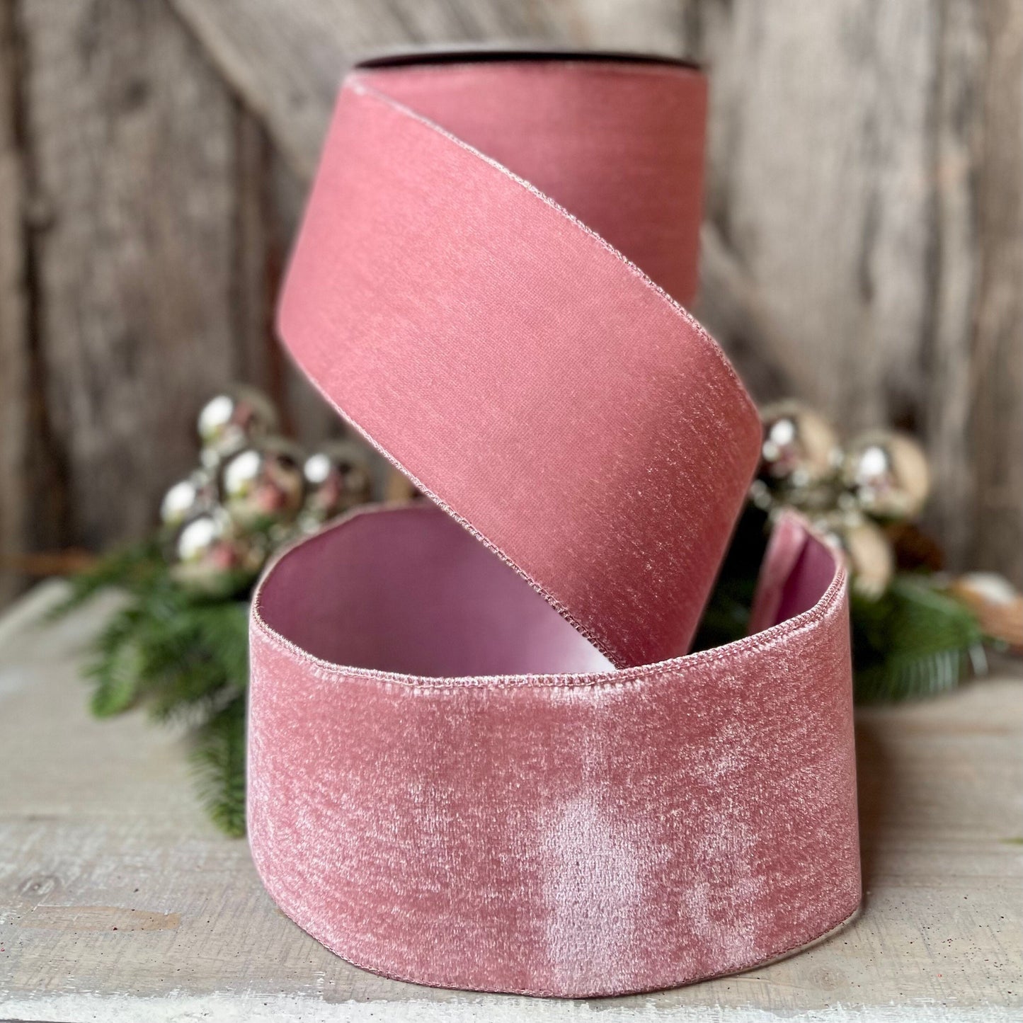 4” Pink Velvet Luster, Farrisilk ribbon, Velvet ribbon, Easter ribbon, Spring Ribbon, Ribbon, pink ribbon, Velvet ribbon, Christmas tree