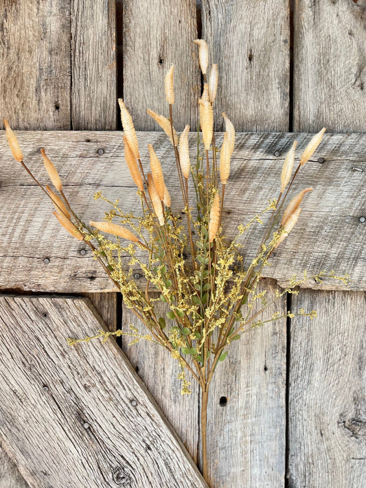 21 inch SALIX MIXED BUSH, Cream Autumn Bush