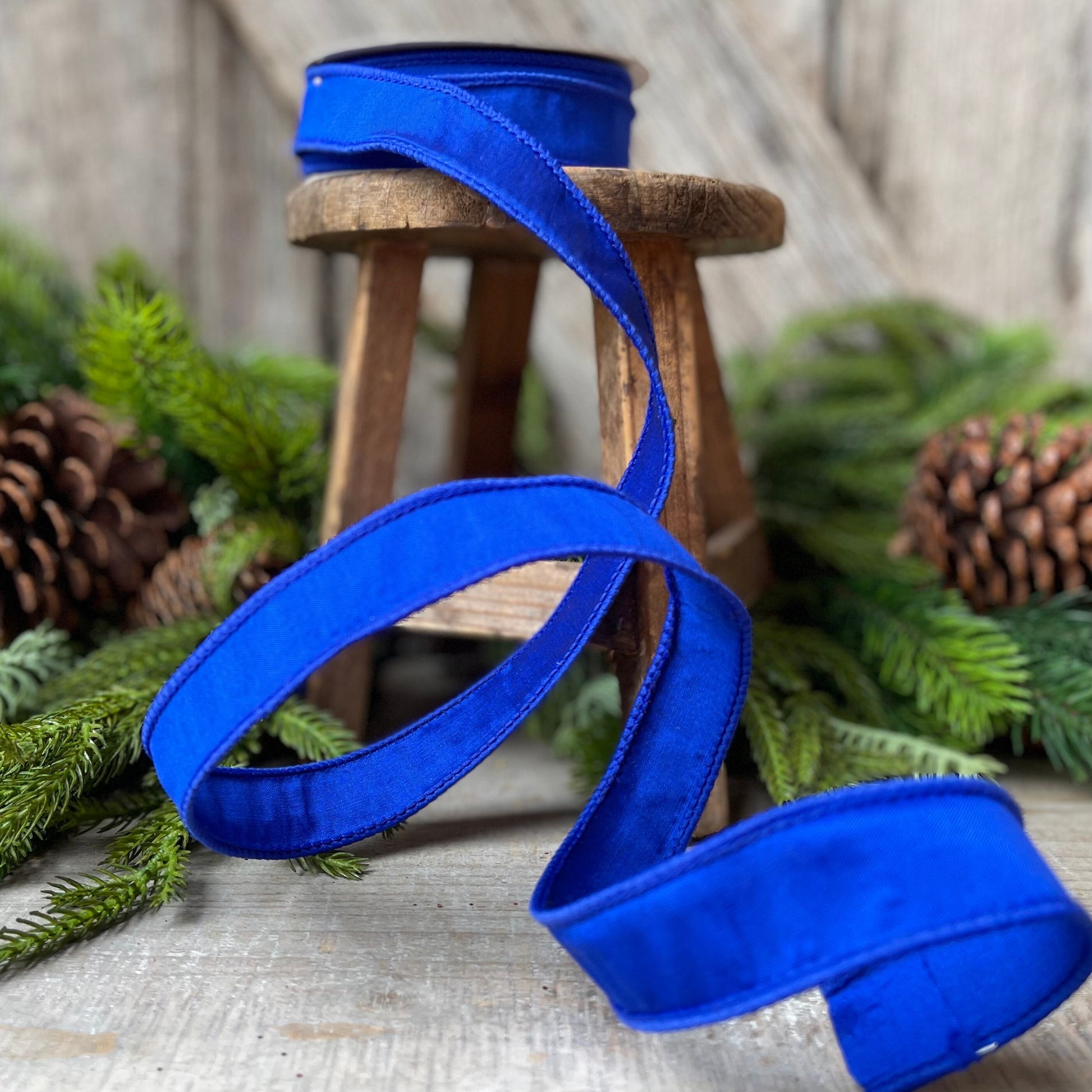 1" Royal Blue Taffeta, Farrislk ribbon, 1 inch Blue Ribbon