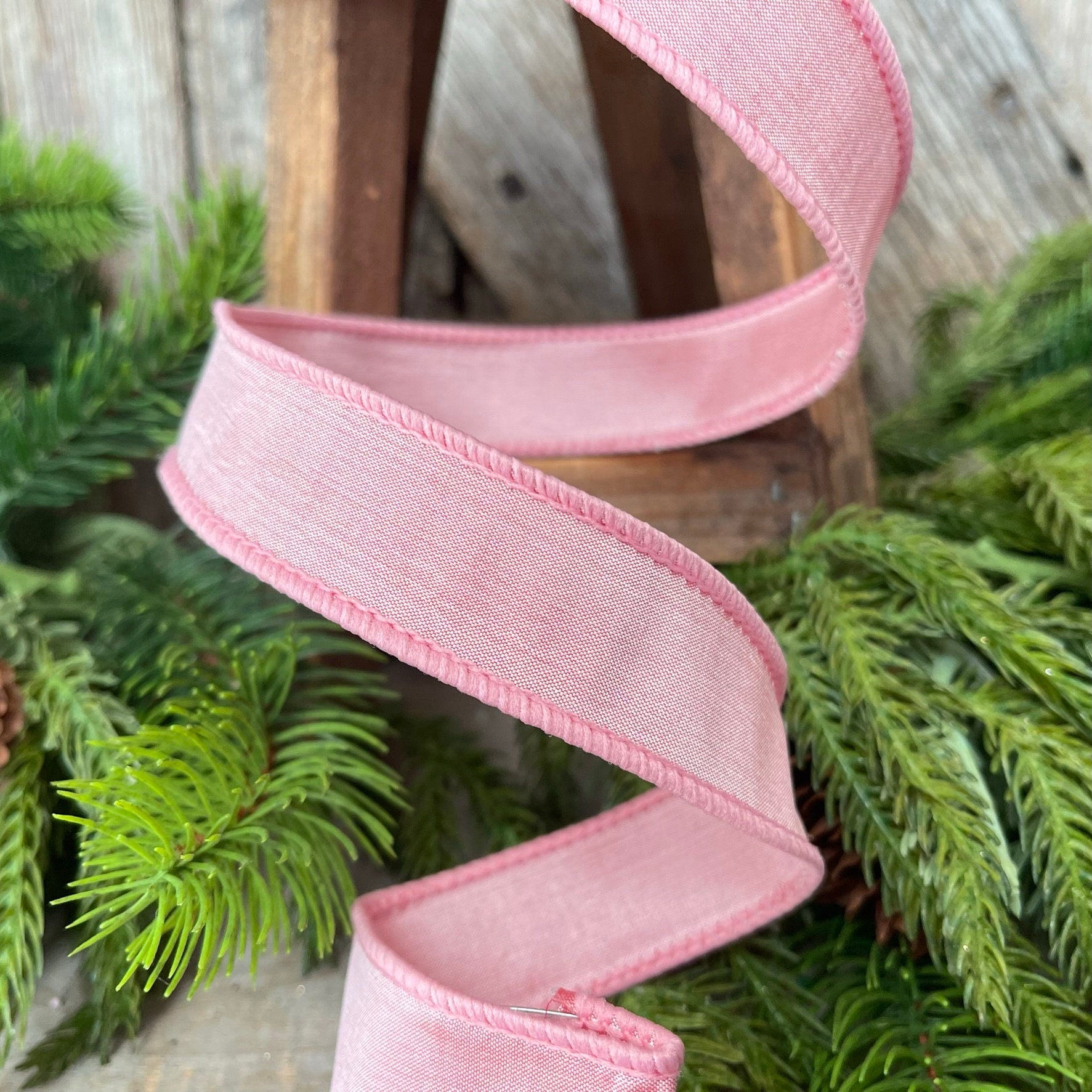 1" Baby Pink Pink Taffeta Ribbon, Farrisilk Ribbon, 1 inch ribbon