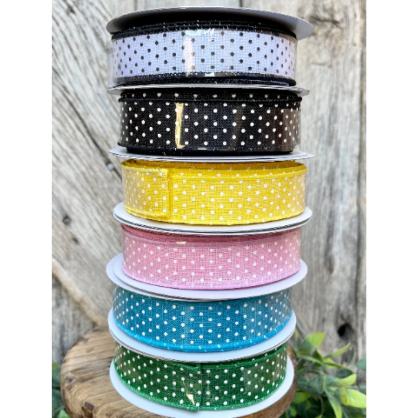 7/8" Ribbon, Swiss Dots Ribbon, Narrow RIbbon