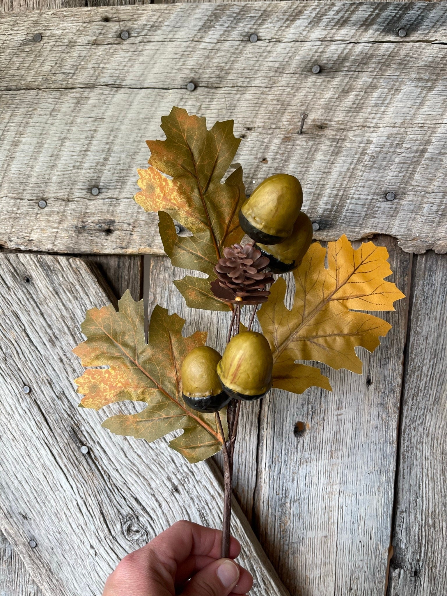 16" Acorn Pick, Fall Floral Pick, Fall Floral Spray