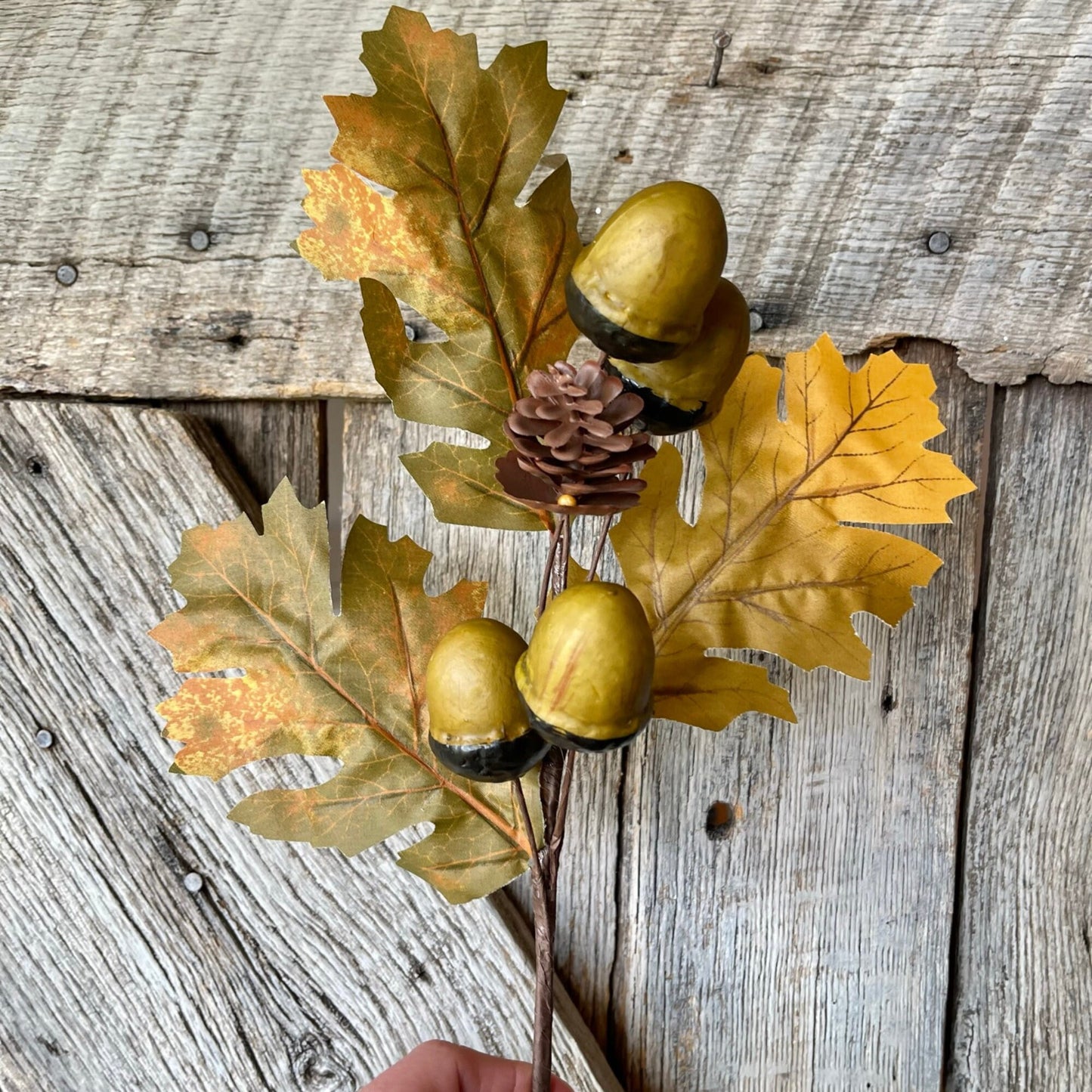 16" Acorn Pick, Fall Floral Pick, Fall Floral Spray