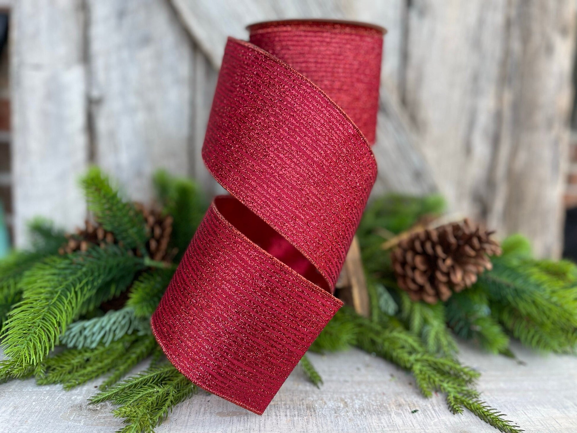 4" Red Ribbon, Farrisilk Ribbon