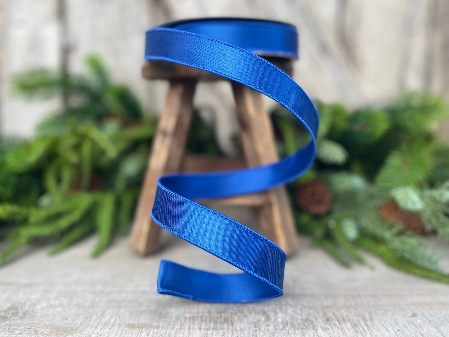 1" Royal Blue Satin Ribbon, Farrisilk Ribbon