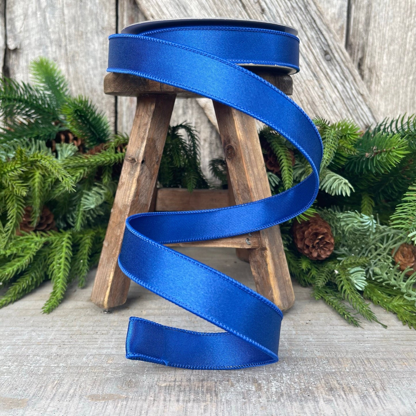 1" Royal Blue Satin Ribbon, Farrisilk Ribbon