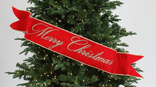 Merry Christmas Banner, Christmas Tree Banner