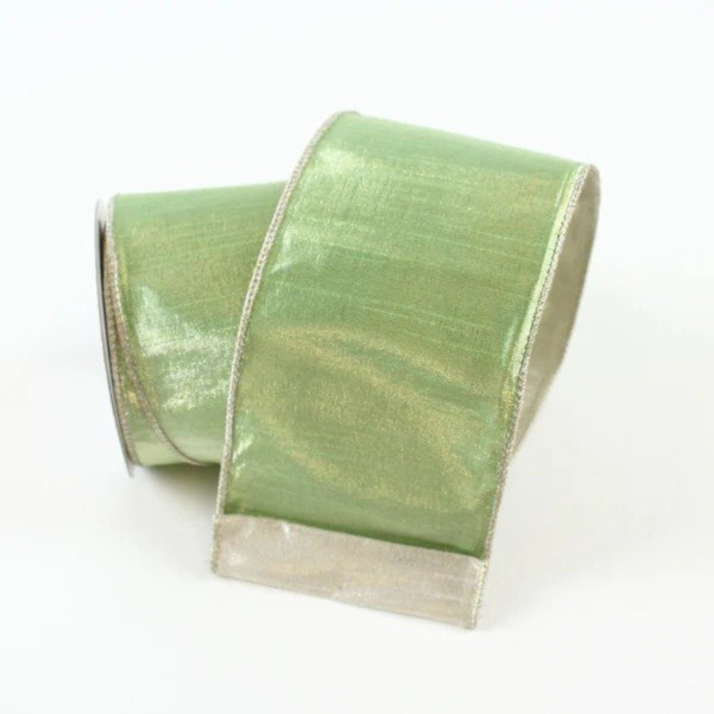 4" Mint Platinum Luster Ribbon, Farrisilk Ribbon, 2 Tone Luster Ribbon