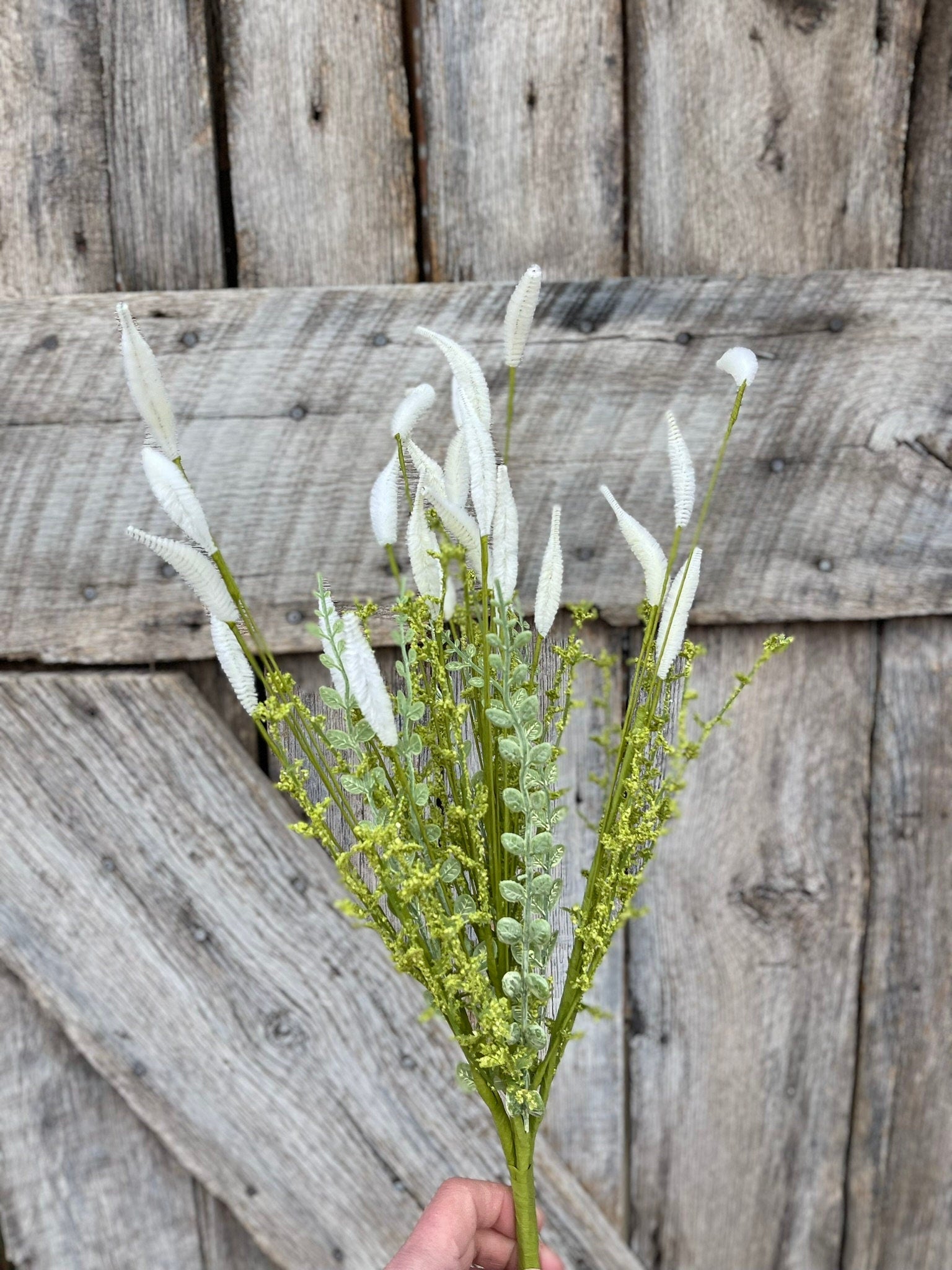 24" Bunny Tails Greenery Bush, Artificial Bunny Tail Bush, Greenery Bush