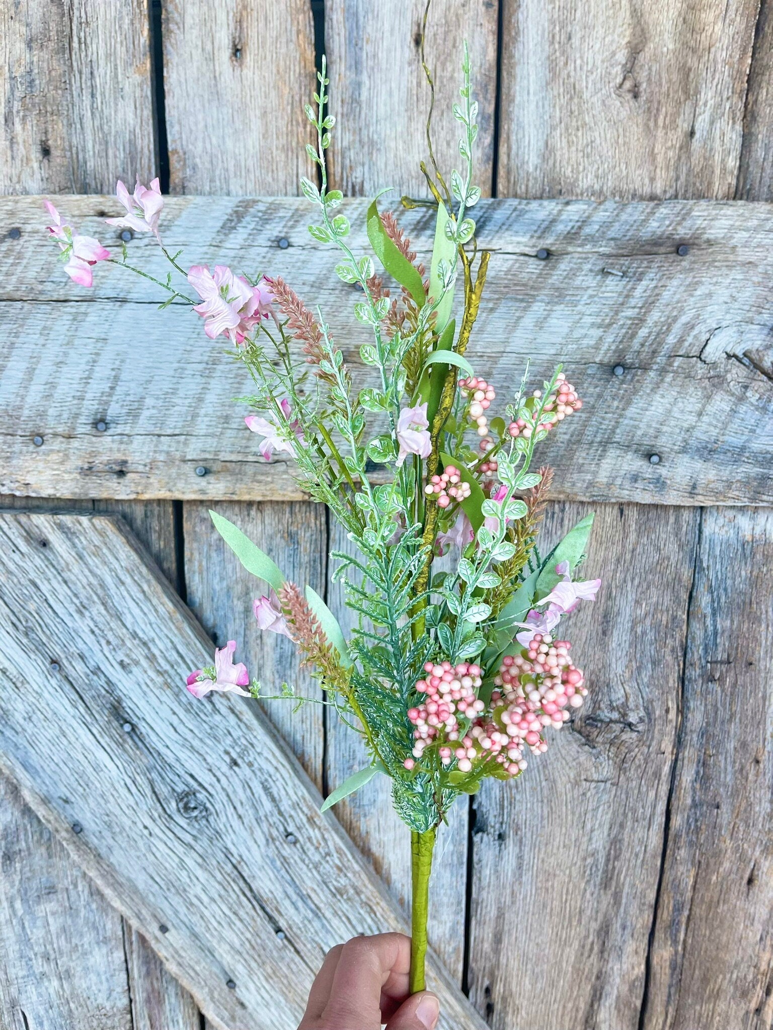 60919, 23" Pink Lavender Floral Spray