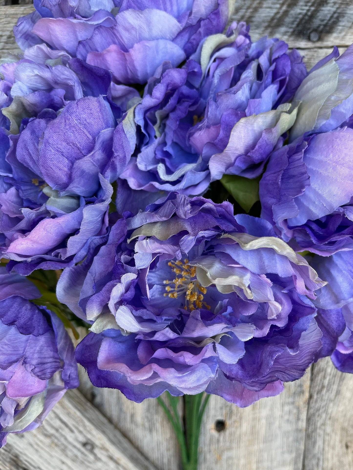 22" Purple Peony Bush, Artificial Peony, Pink Peony Bush