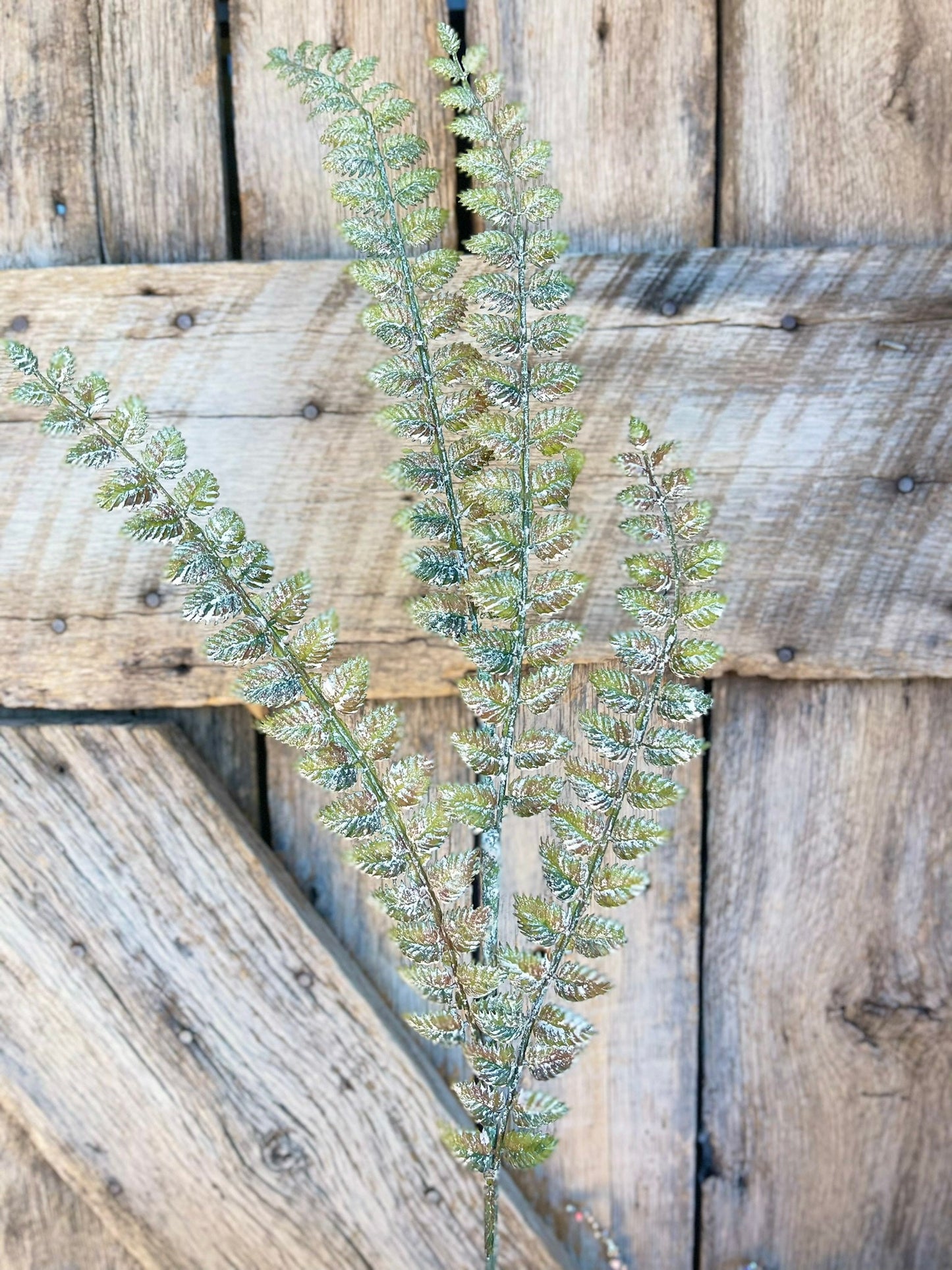 33" Rustic Fern Spray, Dark Green Fern Spray, Fall Fern