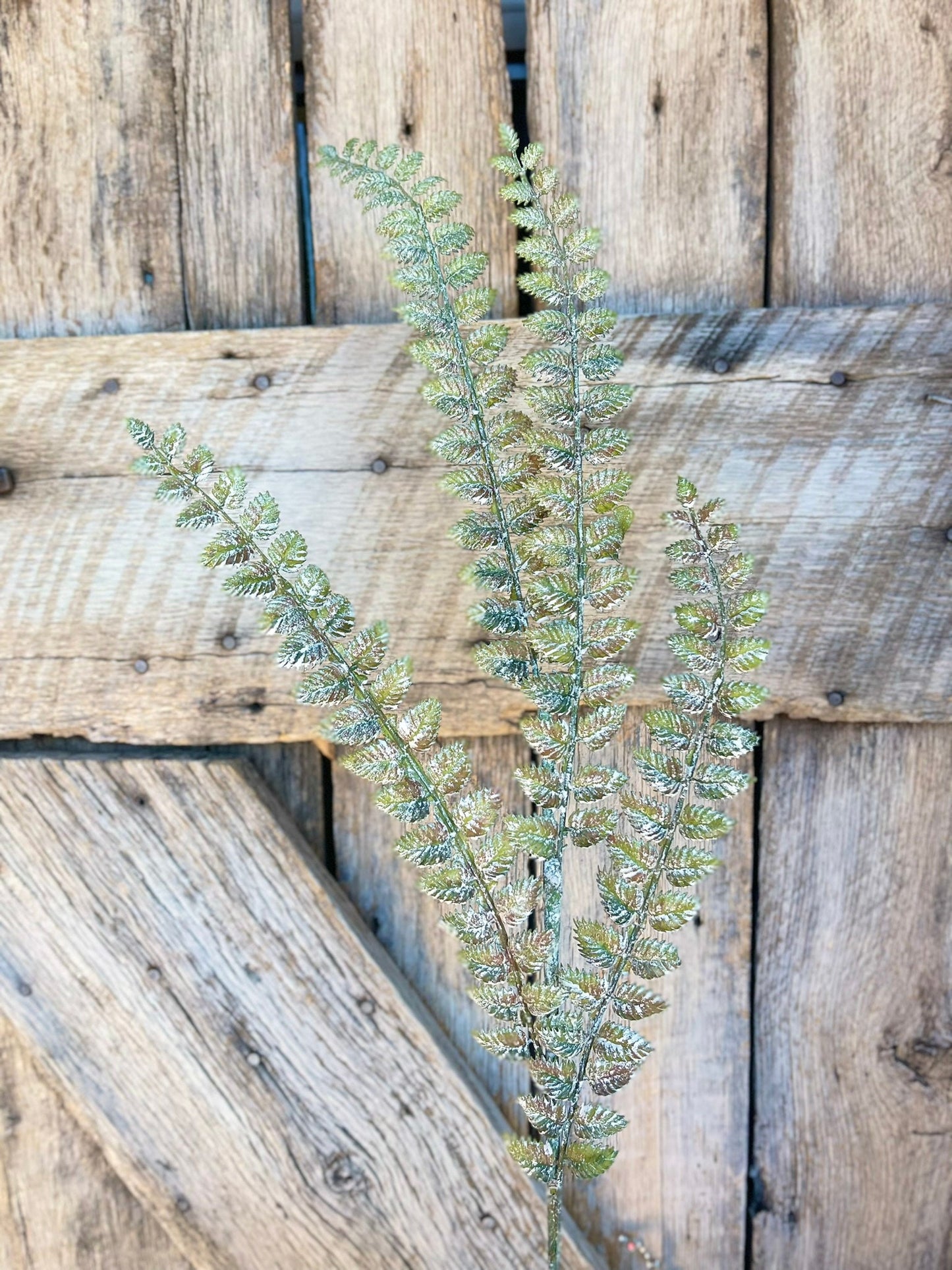 33" Rustic Fern Spray, Dark Green Fern Spray, Fall Fern