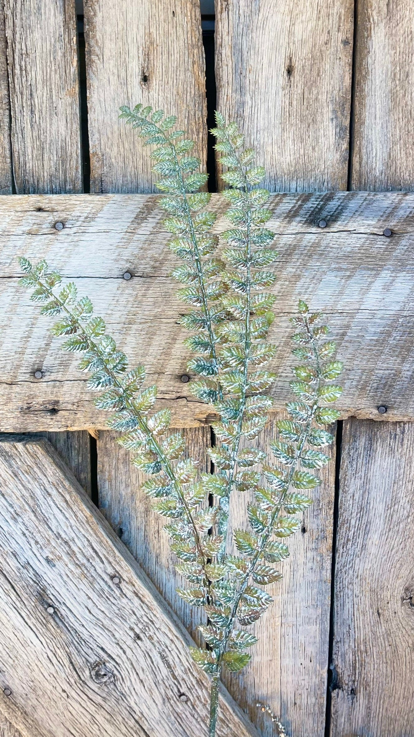 33" Rustic Fern Spray, Dark Green Fern Spray, Fall Fern