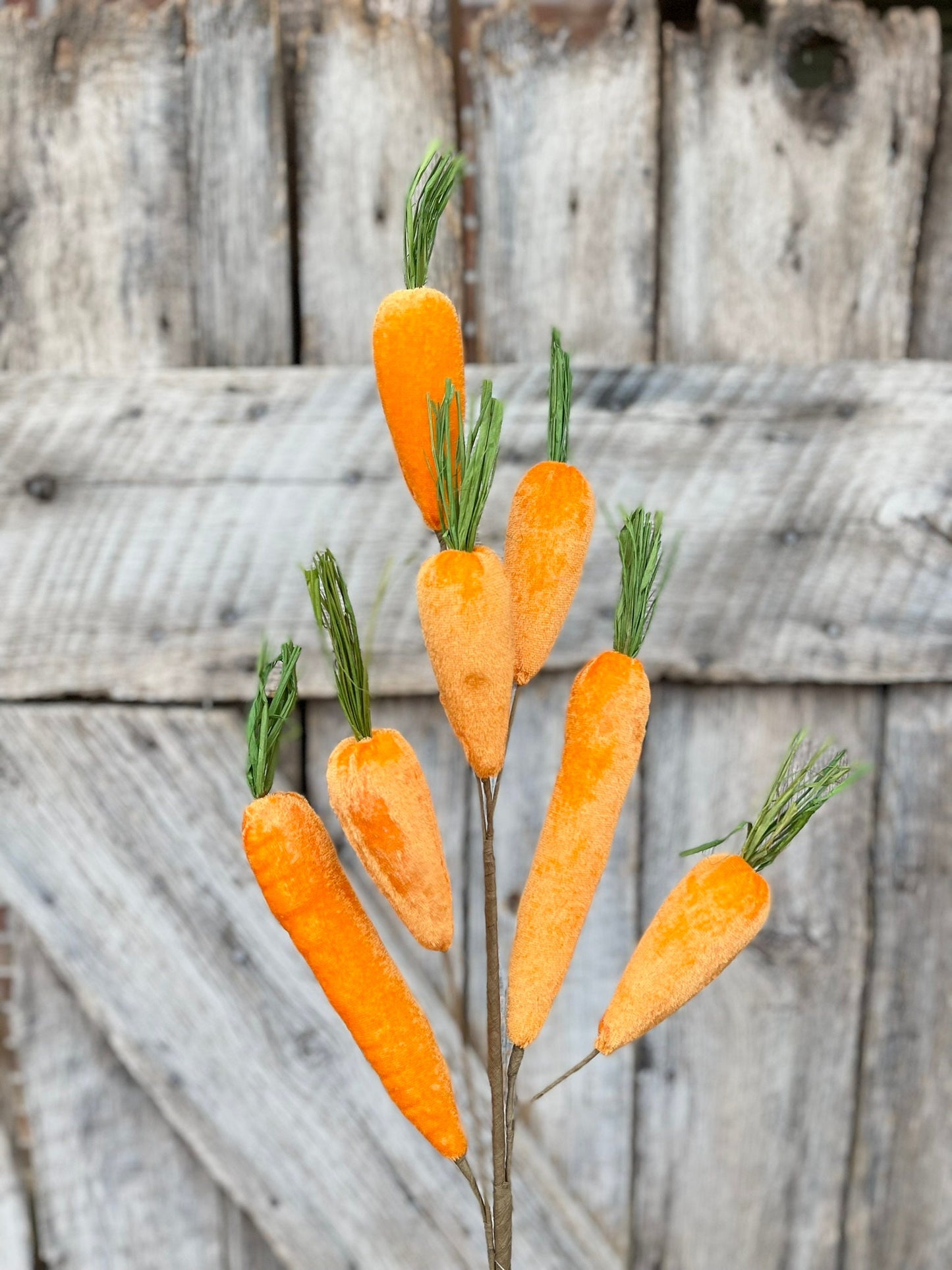 Orange Velvet Carrot Spray, 32" Carrot Spray, Easter Spray