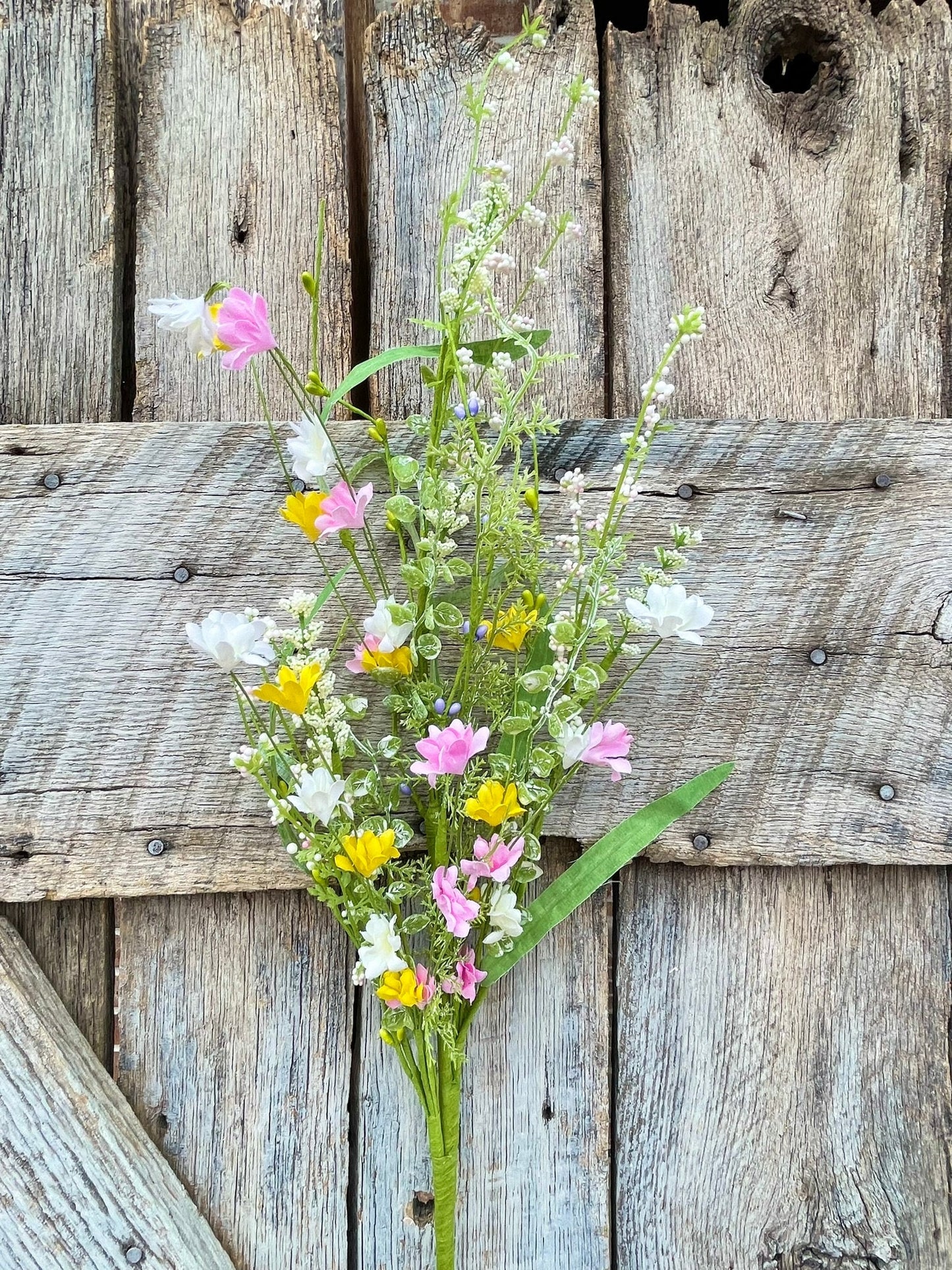 27" Mixed Wild Flower Spray, Floral Filler Spray, Spring Florals