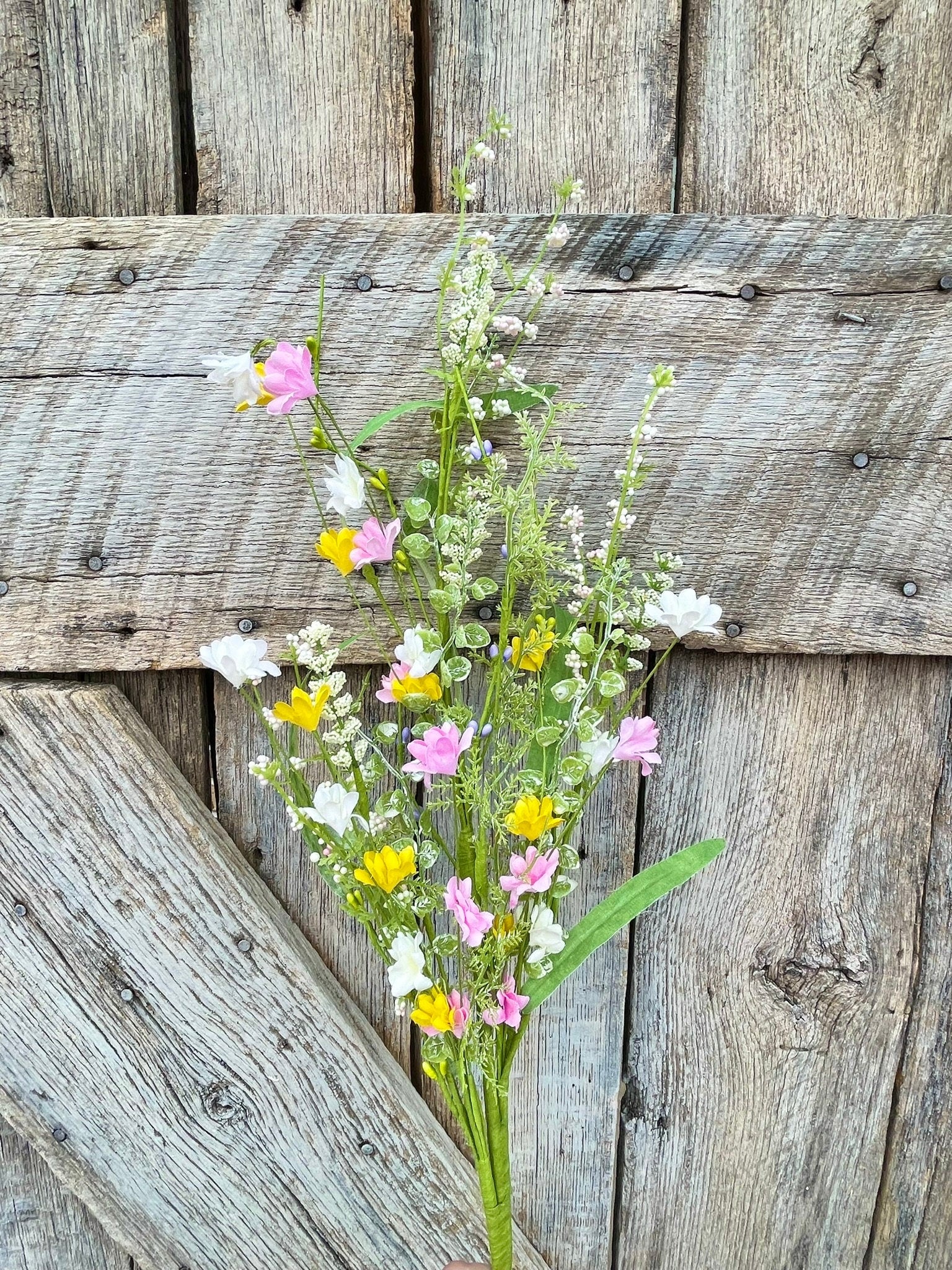 27" Mixed Wild Flower Spray, Floral Filler Spray, Spring Florals