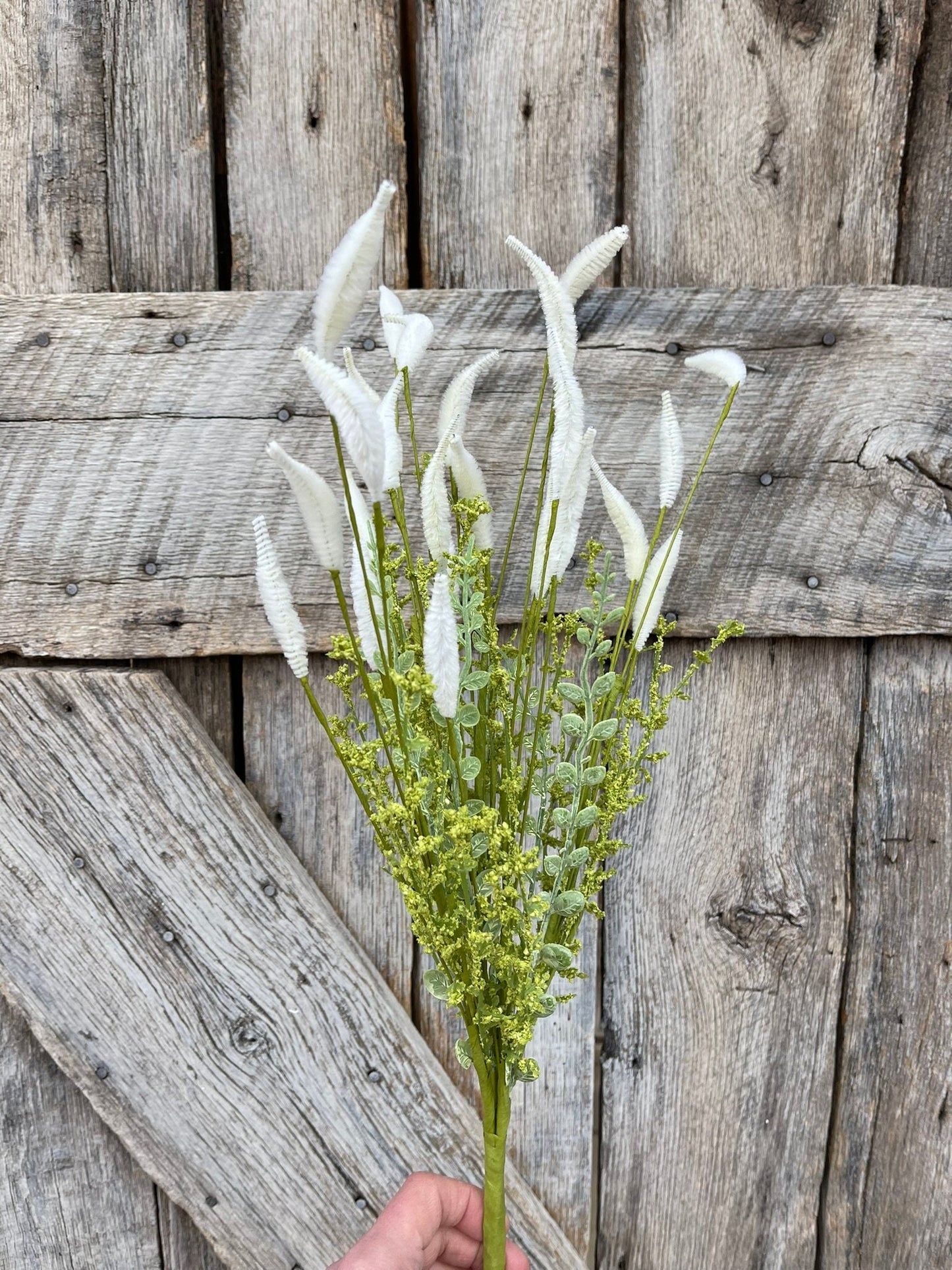 24" Bunny Tails Greenery Bush, Artificial Bunny Tail Bush, Greenery Bush