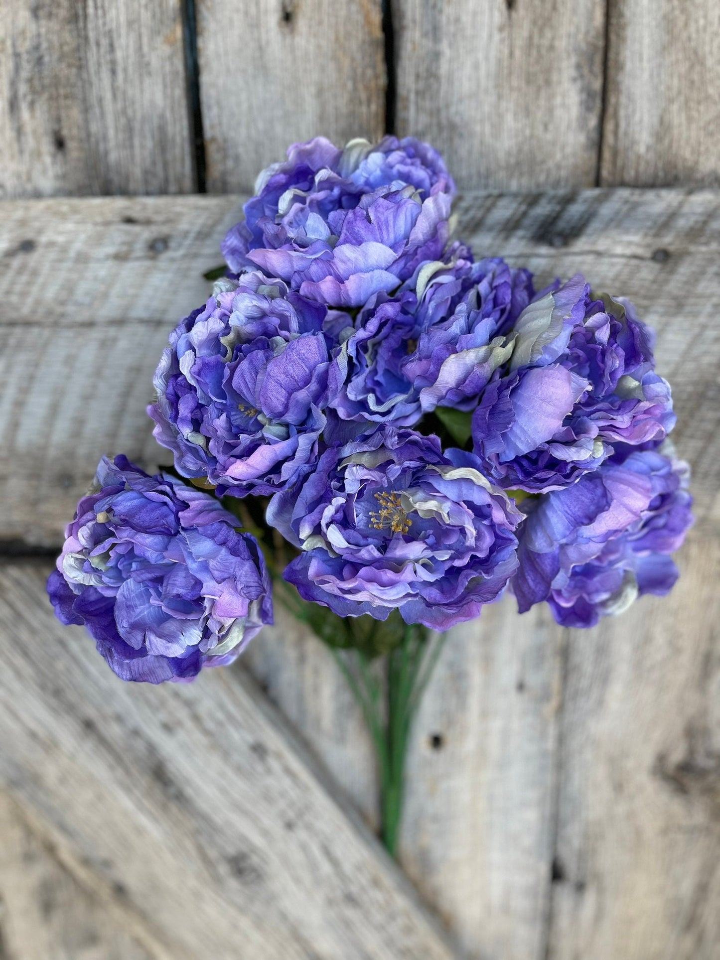 22" Purple Peony Bush, Artificial Peony, Pink Peony Bush