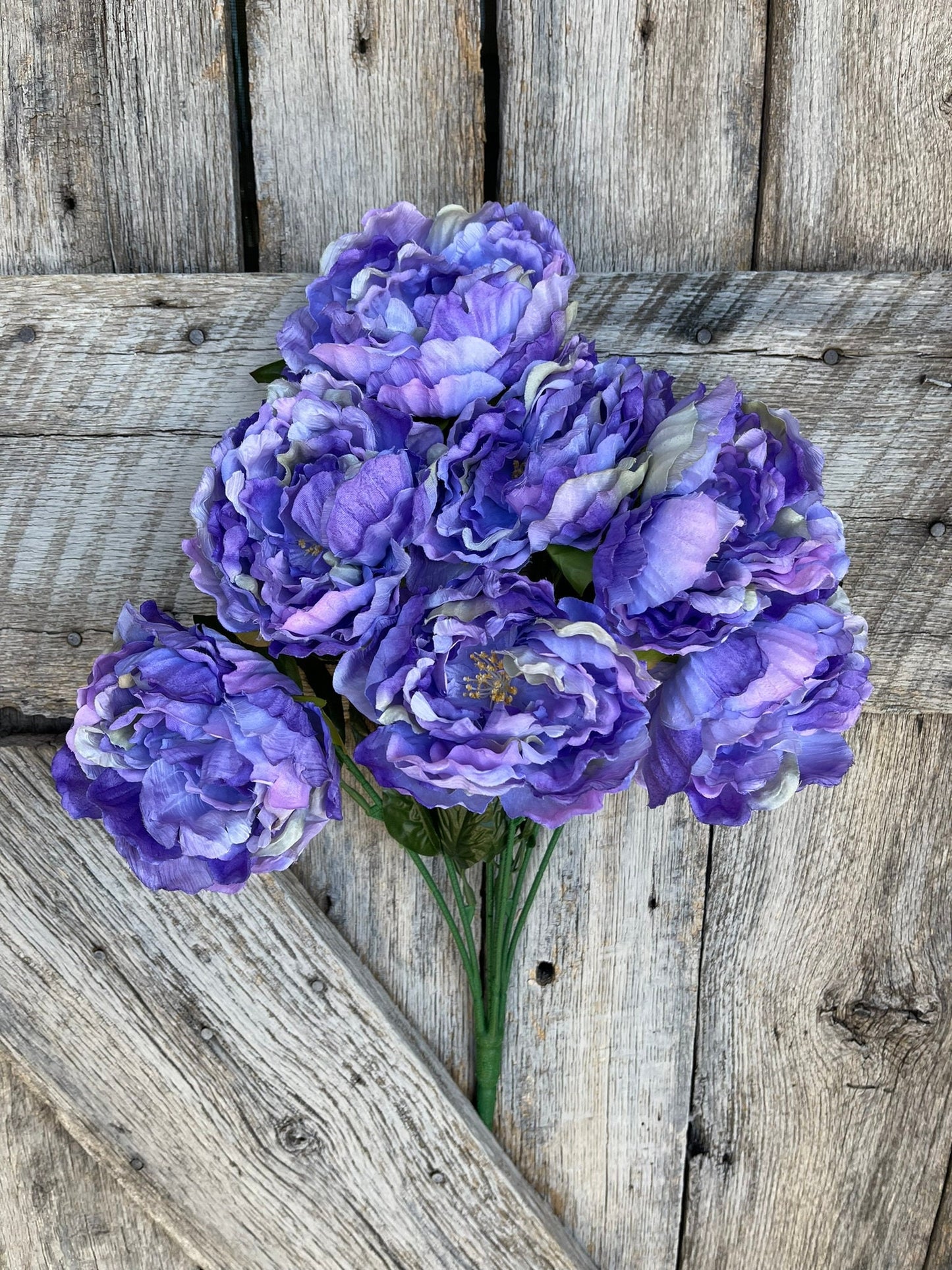 22" Purple Peony Bush, Artificial Peony, Pink Peony Bush