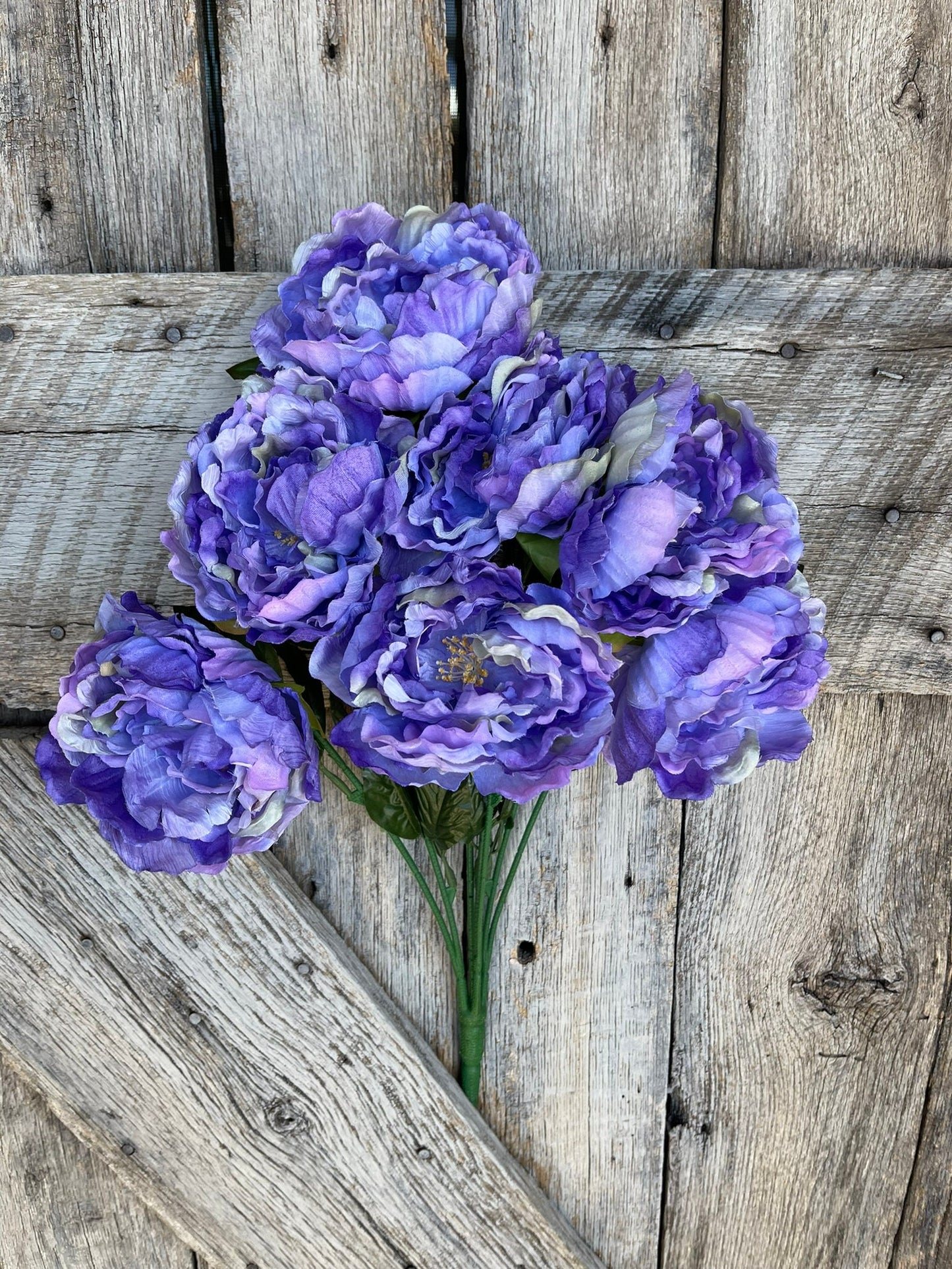 22" Purple Peony Bush, Artificial Peony, Pink Peony Bush