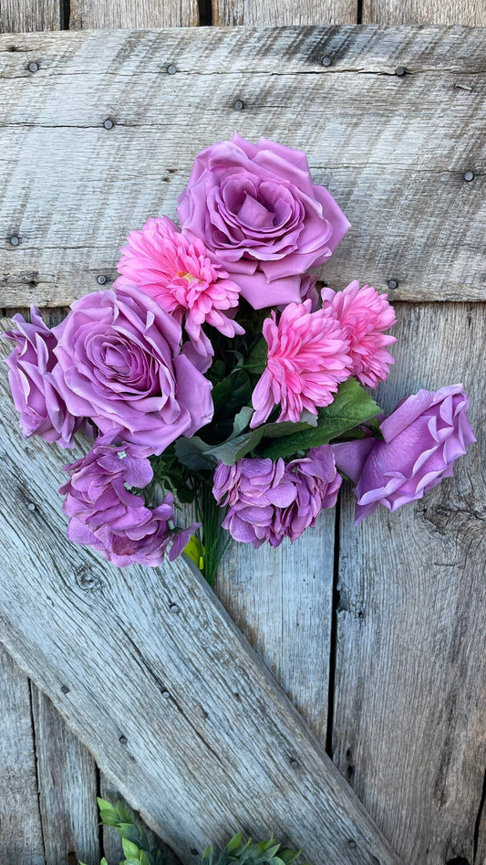 20" Lavender Rose hydrangea Bush, Floral Bush