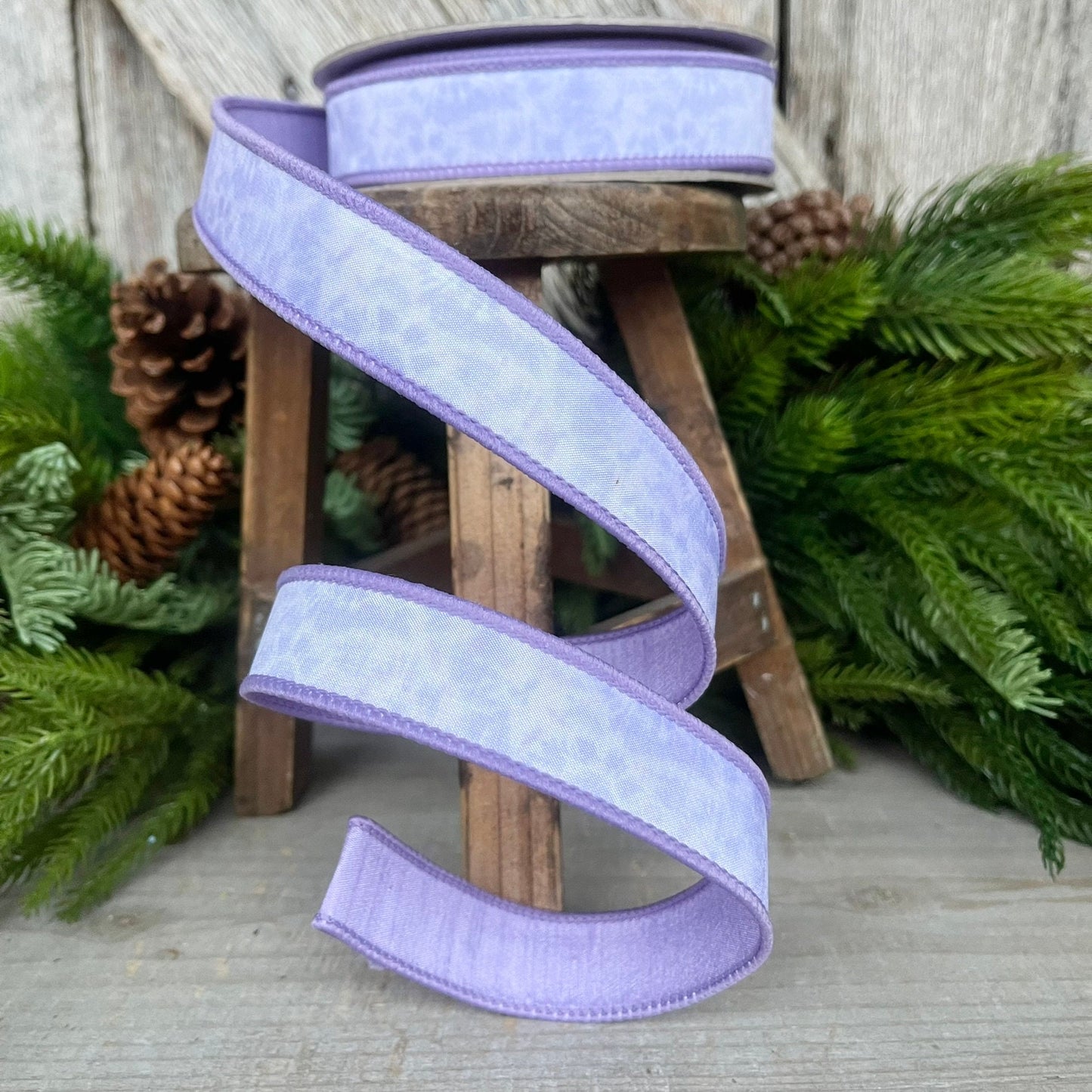 1" Lavender Tie Dye Ribbon, Farrisilk Ribbon, Spring Ribbon