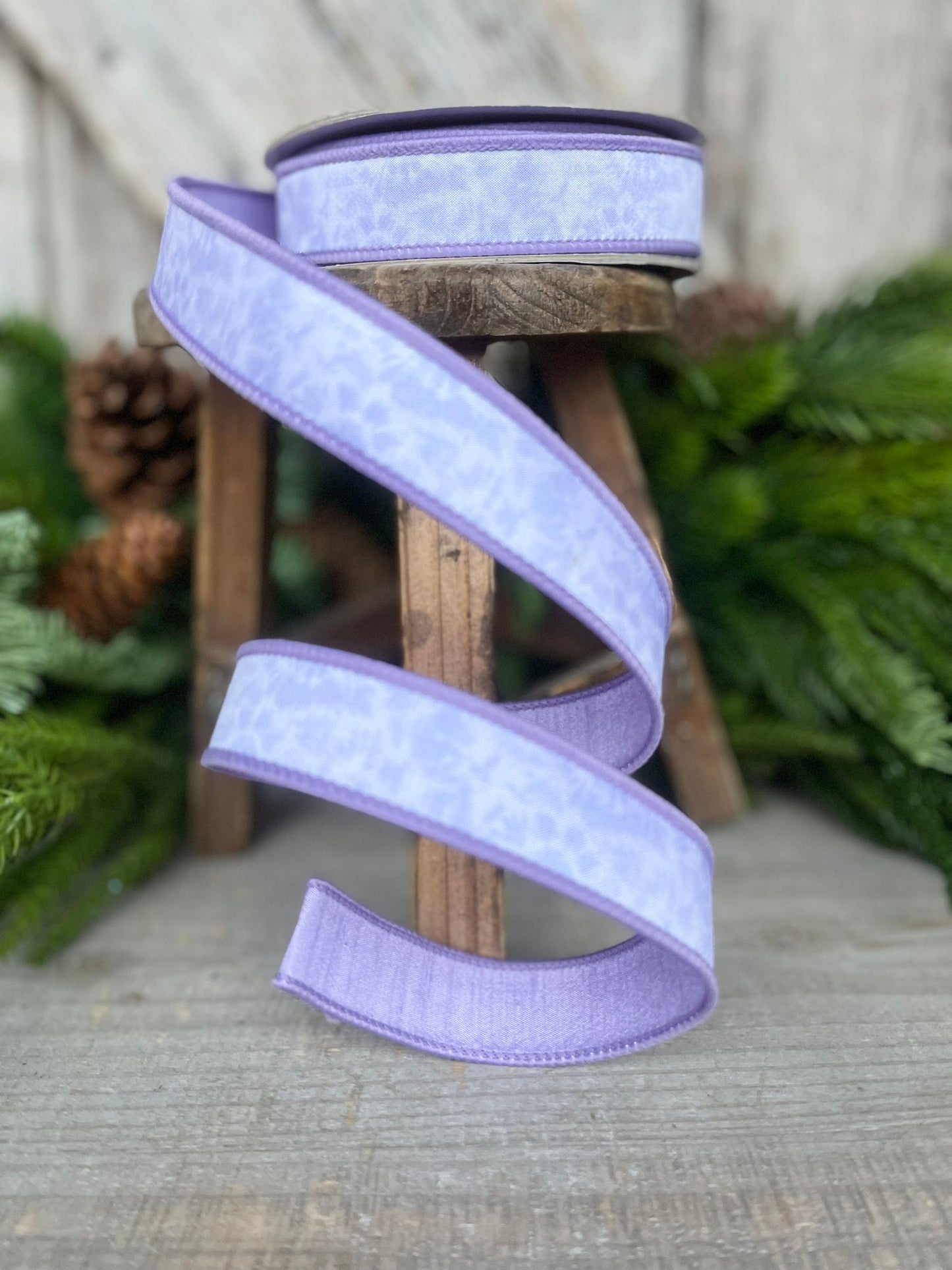 1" Lavender Tie Dye Ribbon, Farrisilk Ribbon, Spring Ribbon