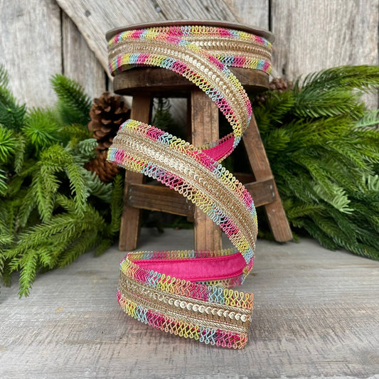 1" Pastel Shimmer Ribbon, Farrisilk Ribbon