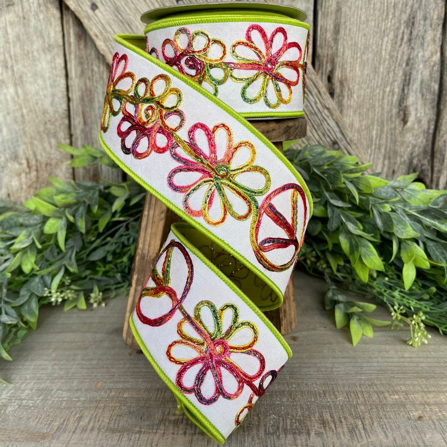 2.5" Whimsy Hippy Ribbon, Farrisilk Ribbon