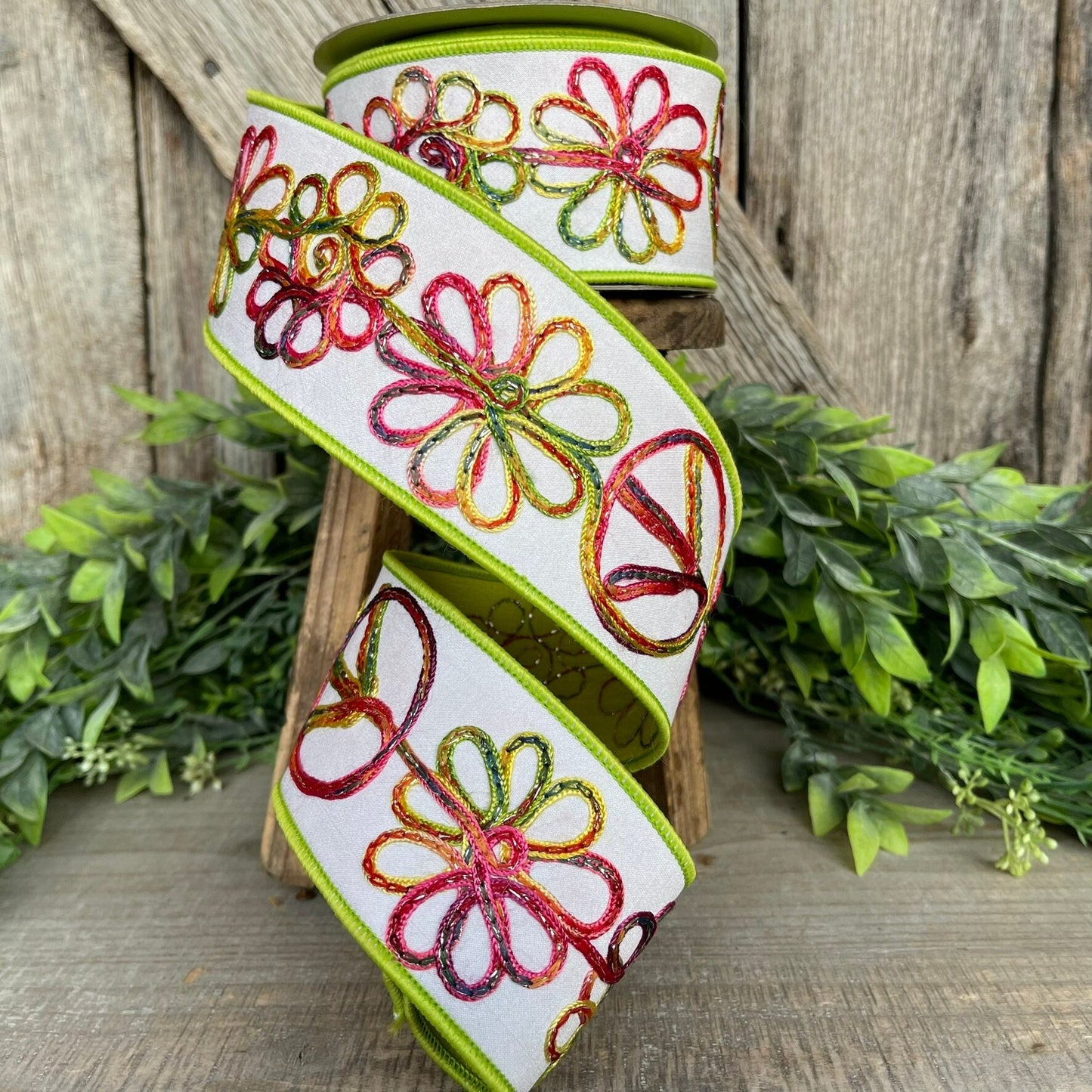 2.5" Whimsy Hippy Ribbon, Farrisilk Ribbon