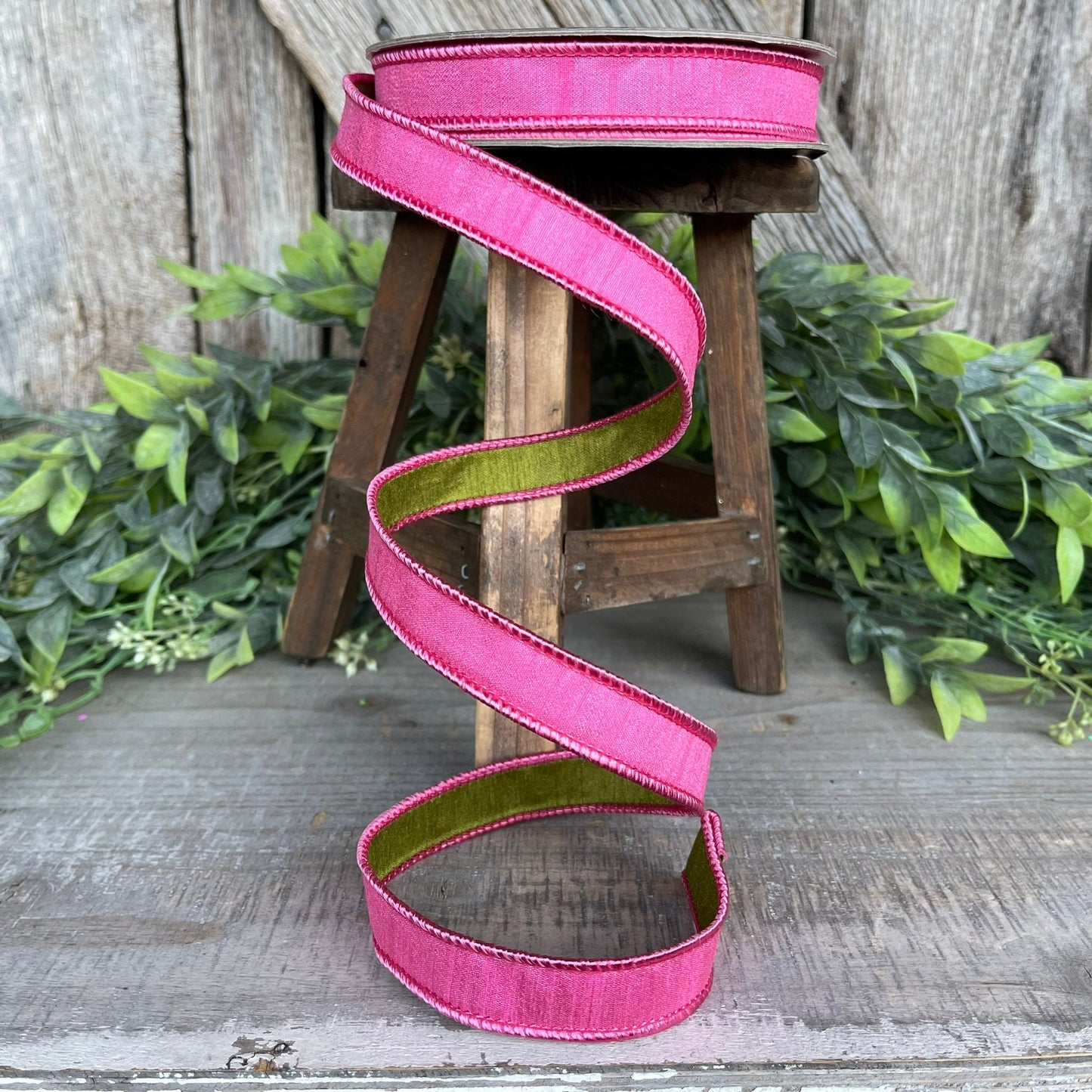 3/4” Bubblegum Pink Ribbon, Farrisilk ribbon, wired ribbon