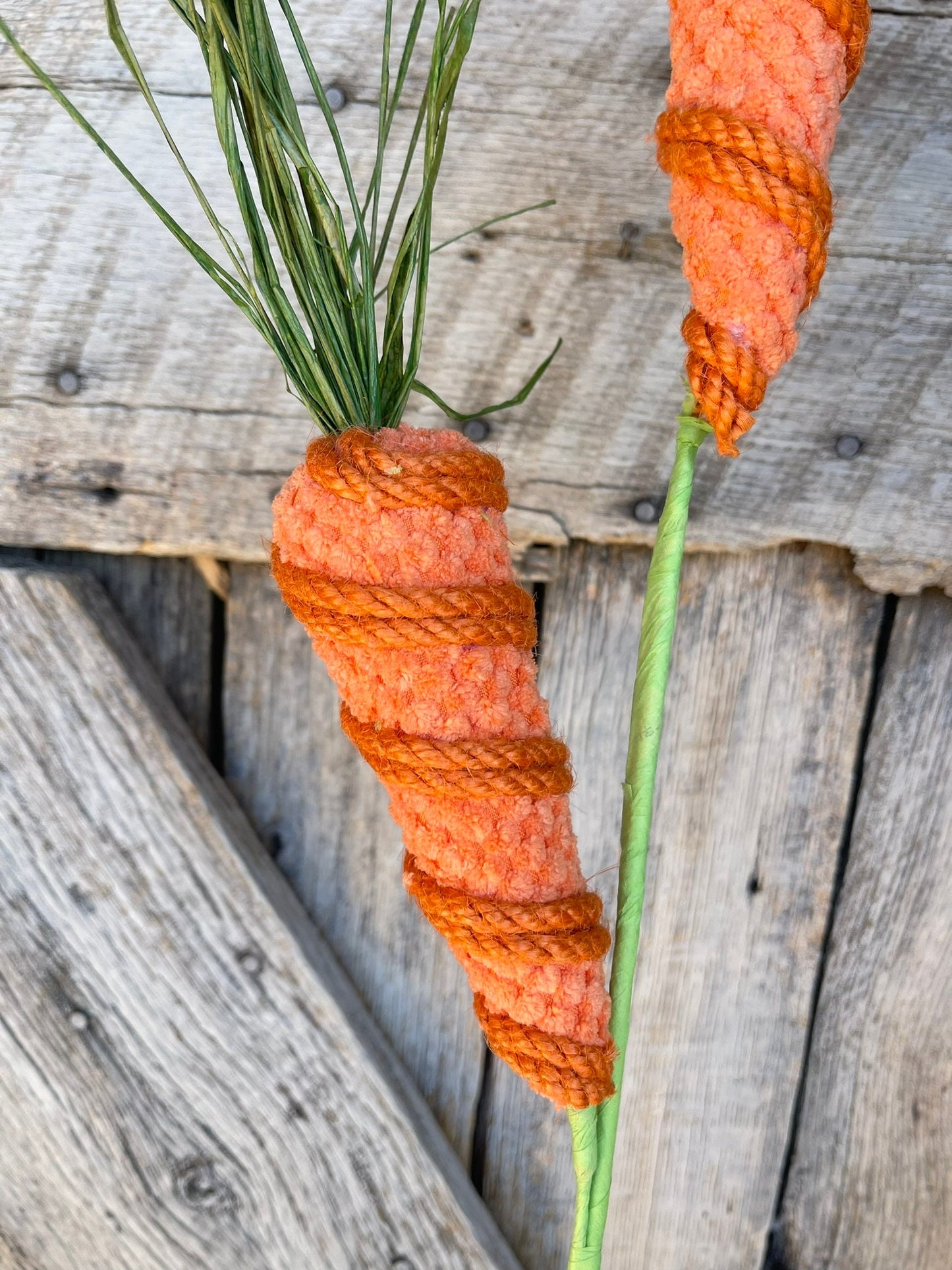 29" Orange Carrot Spray, Jute Carrot Spray, Easter Spray