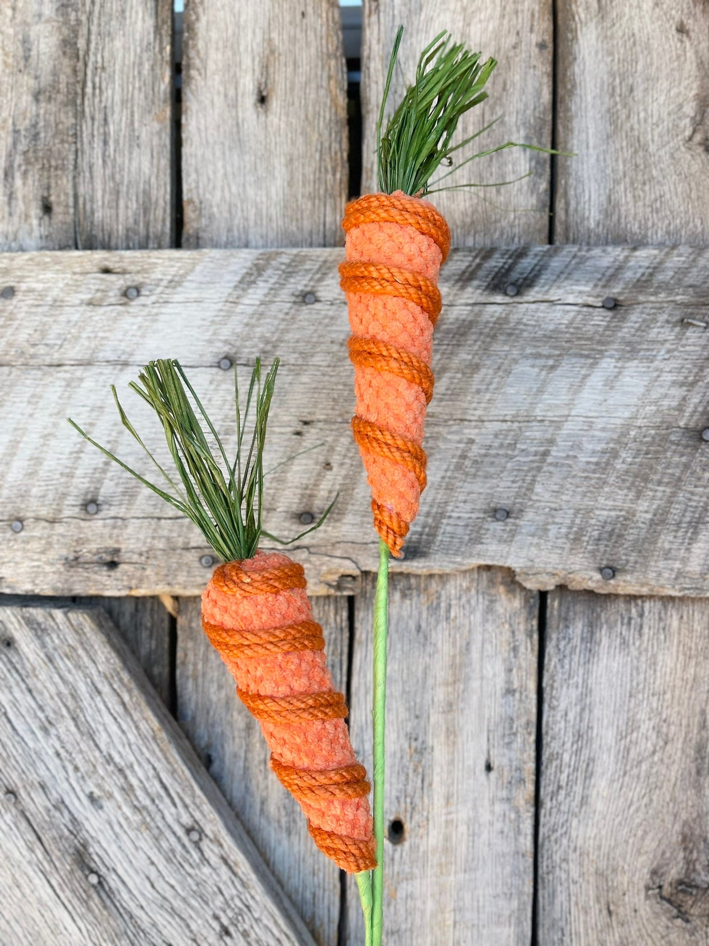 29" Orange Carrot Spray, Jute Carrot Spray, Easter Spray