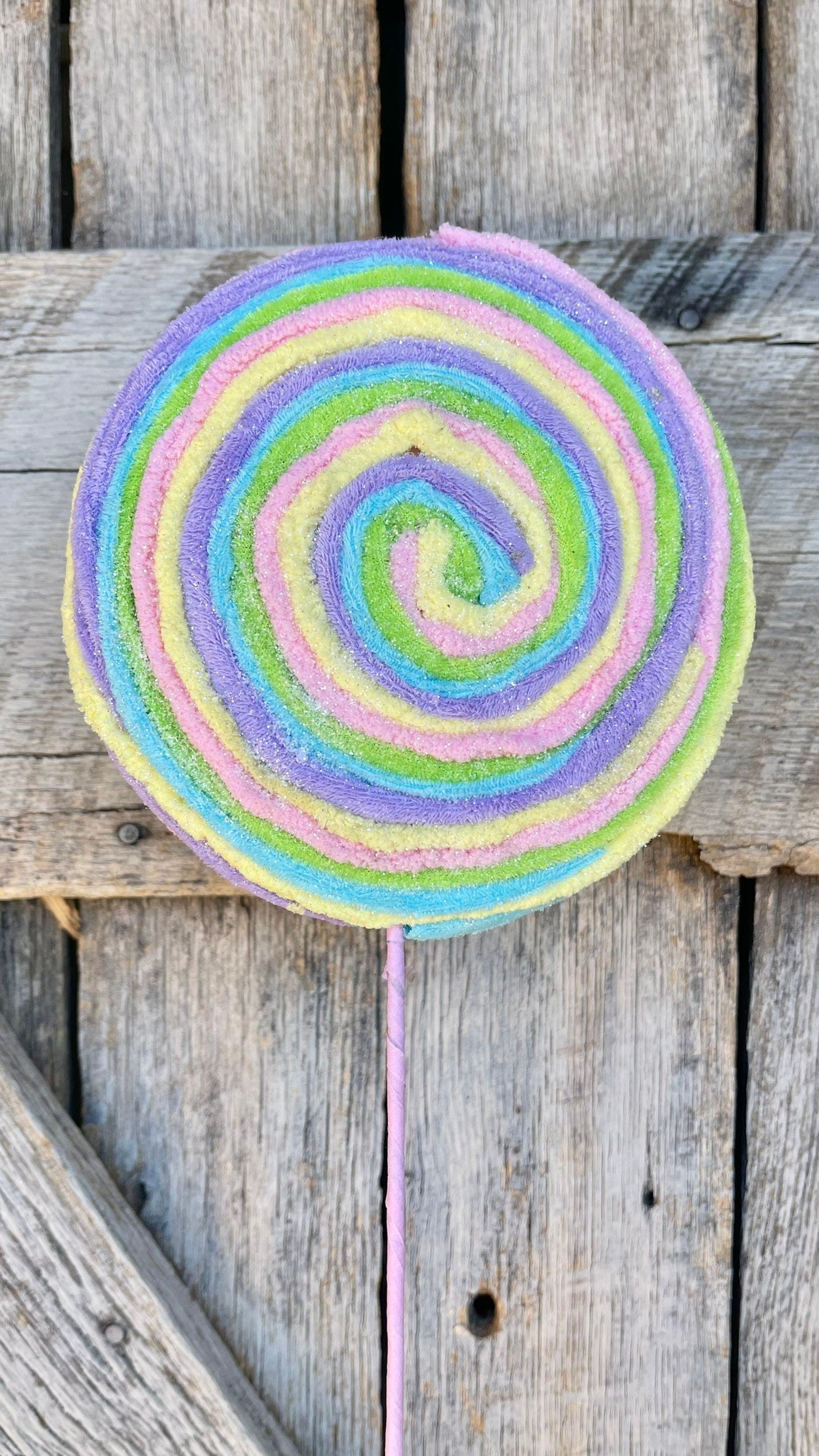 20" Pastel Lollipop, Easter Swirl Lollipop, Easter Decor