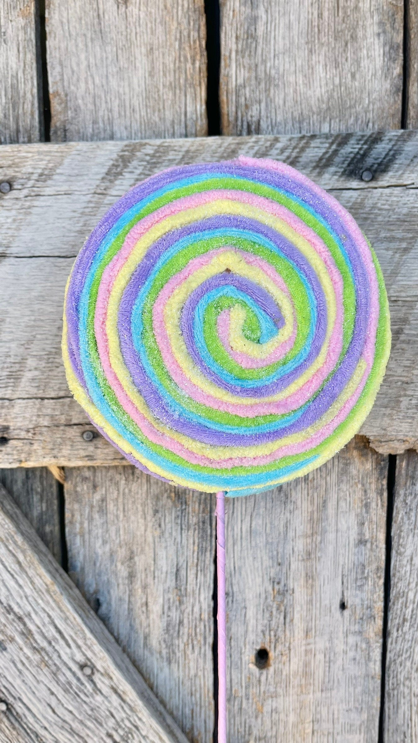 20" Pastel Lollipop, Easter Swirl Lollipop, Easter Decor