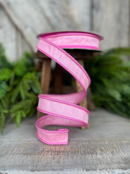 1" Pink Sherbert Cord Ribbon, Farrisilk Ribbon, Pink Ribbon