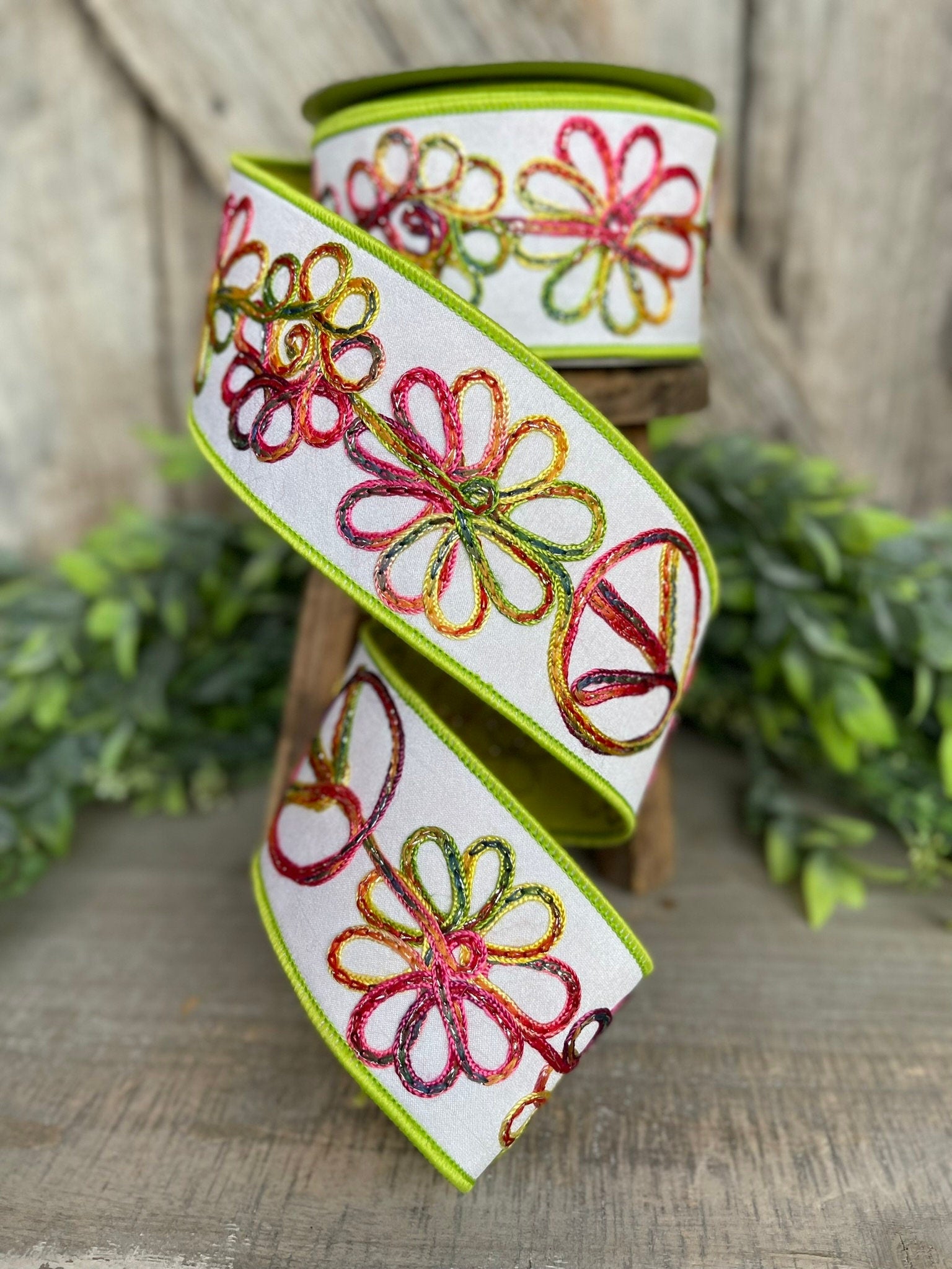 2.5" Whimsy Hippy Ribbon, Farrisilk Ribbon