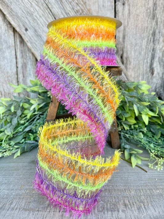 2.5" Shagadelic Fuzzy Ribbon, Farrisilk Ribbon