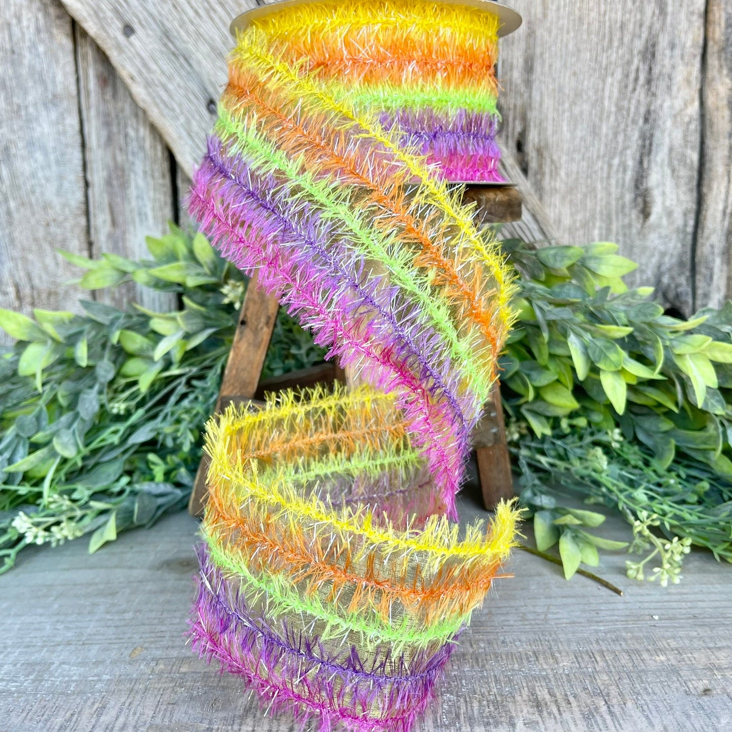 2.5" Shagadelic Fuzzy Ribbon, Farrisilk Ribbon