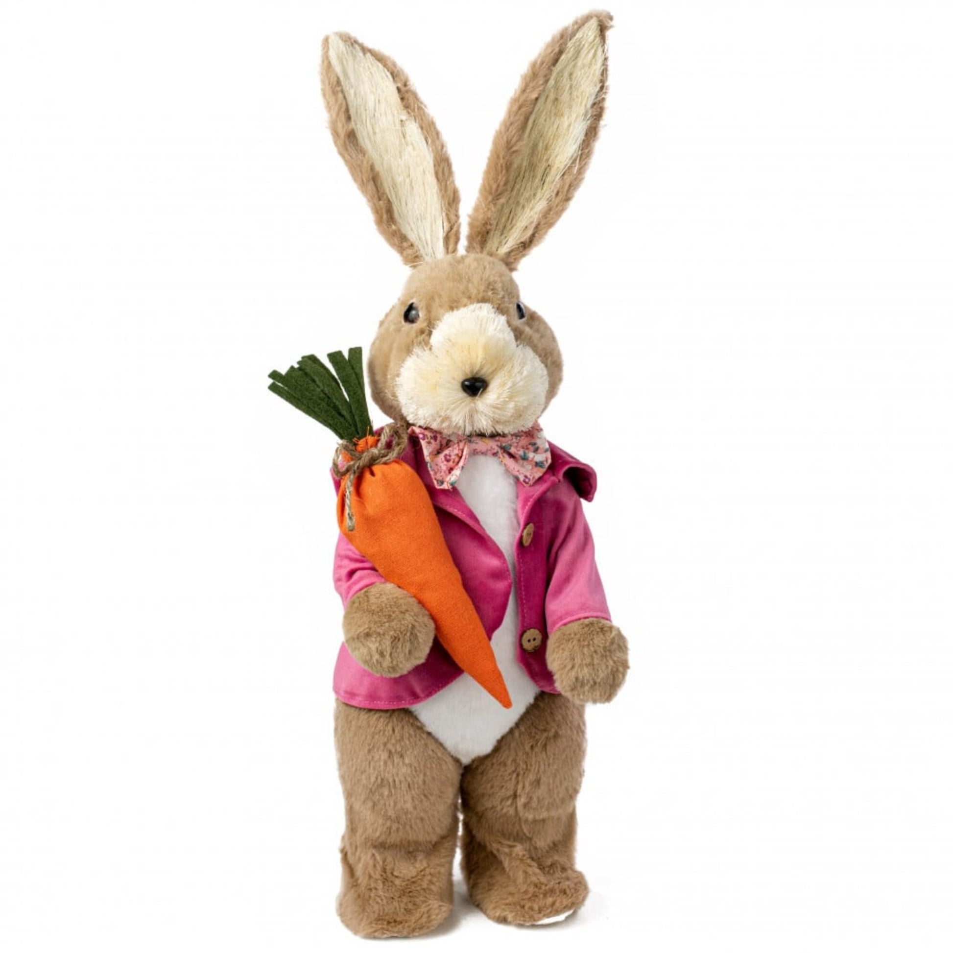 22" Easter BUnny with Pink Jacket, Easter Bunny, Easter Wreath Attachment