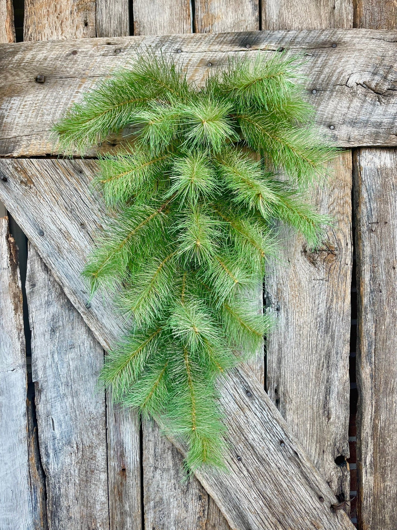 28"L Thick Pine Teardrop Swag, Christmas Pine Swag, Faux Pine Swag