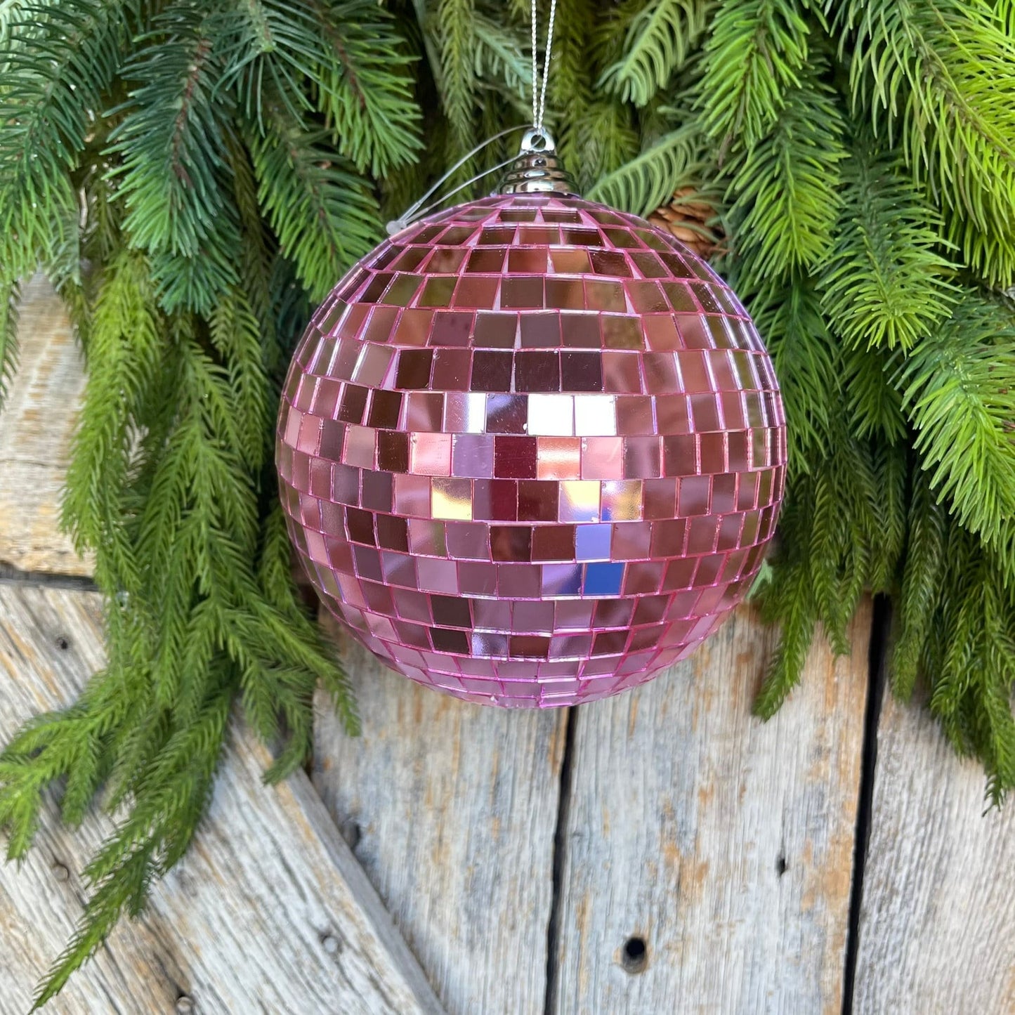 6" Pink Disco Ball, Pinkmas Decor, Pink Disco Balls