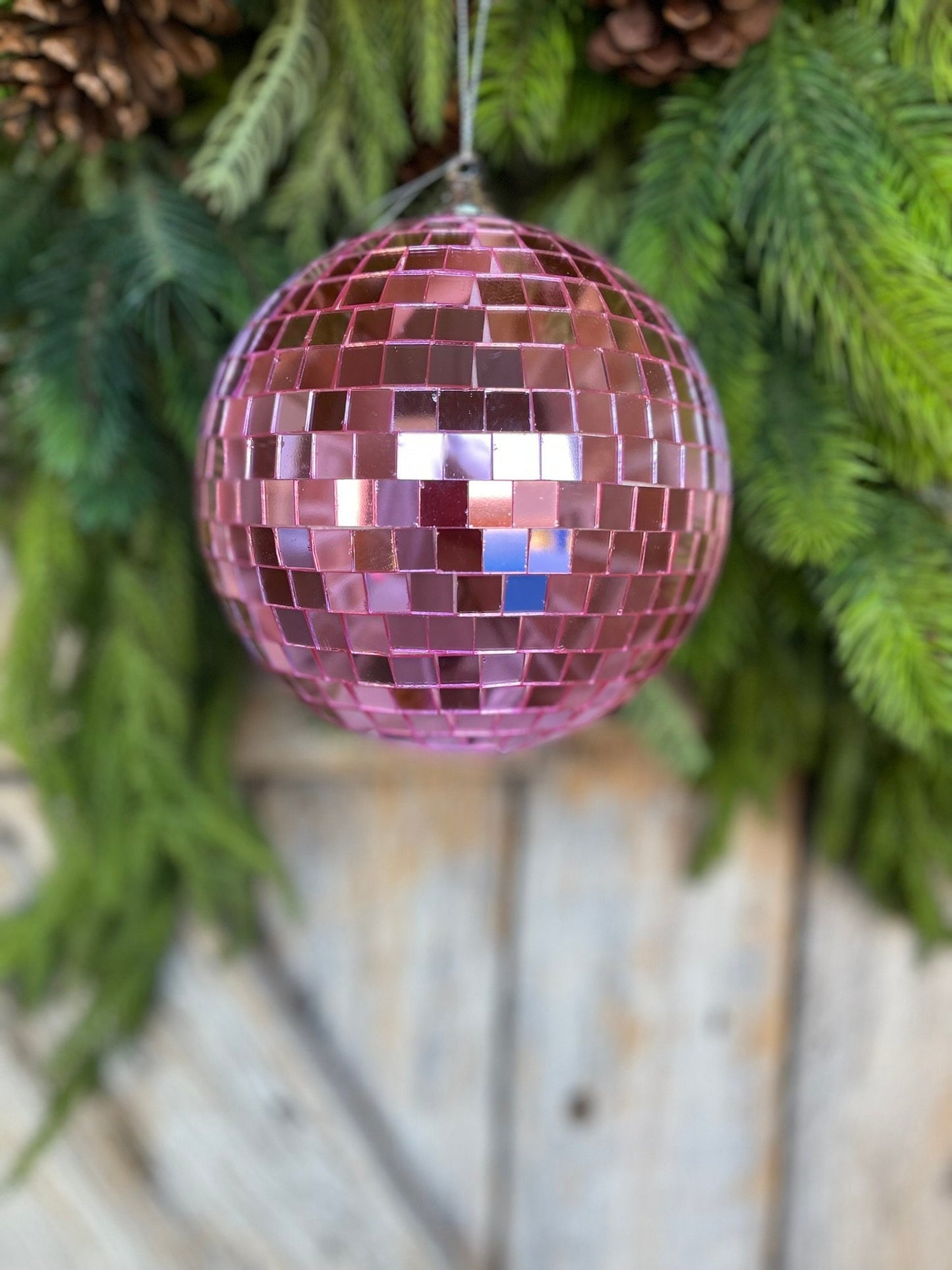 6" Pink Disco Ball, Pinkmas Decor, Pink Disco Balls