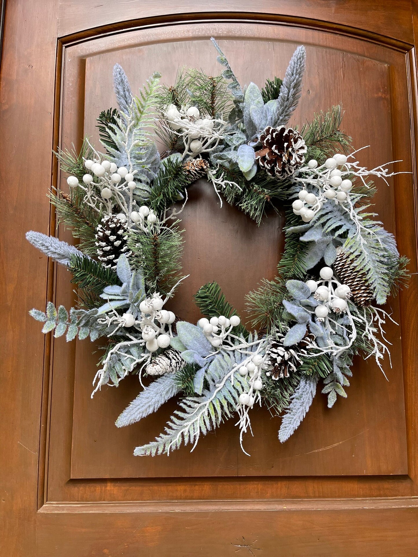 24" Mixed Pinecone Wreath, Artificial Pine Wreath