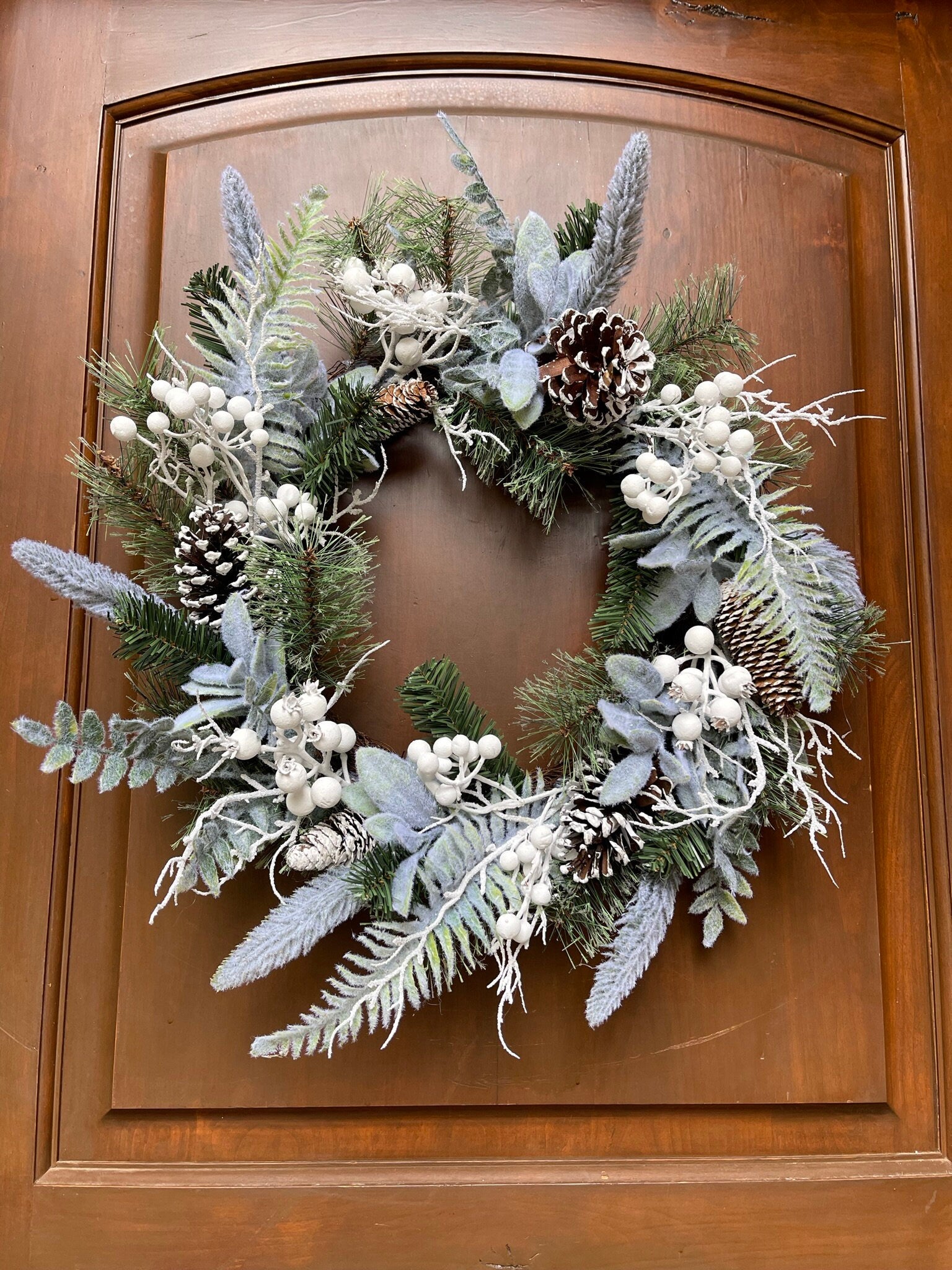 24" Mixed Pinecone Wreath, Artificial Pine Wreath